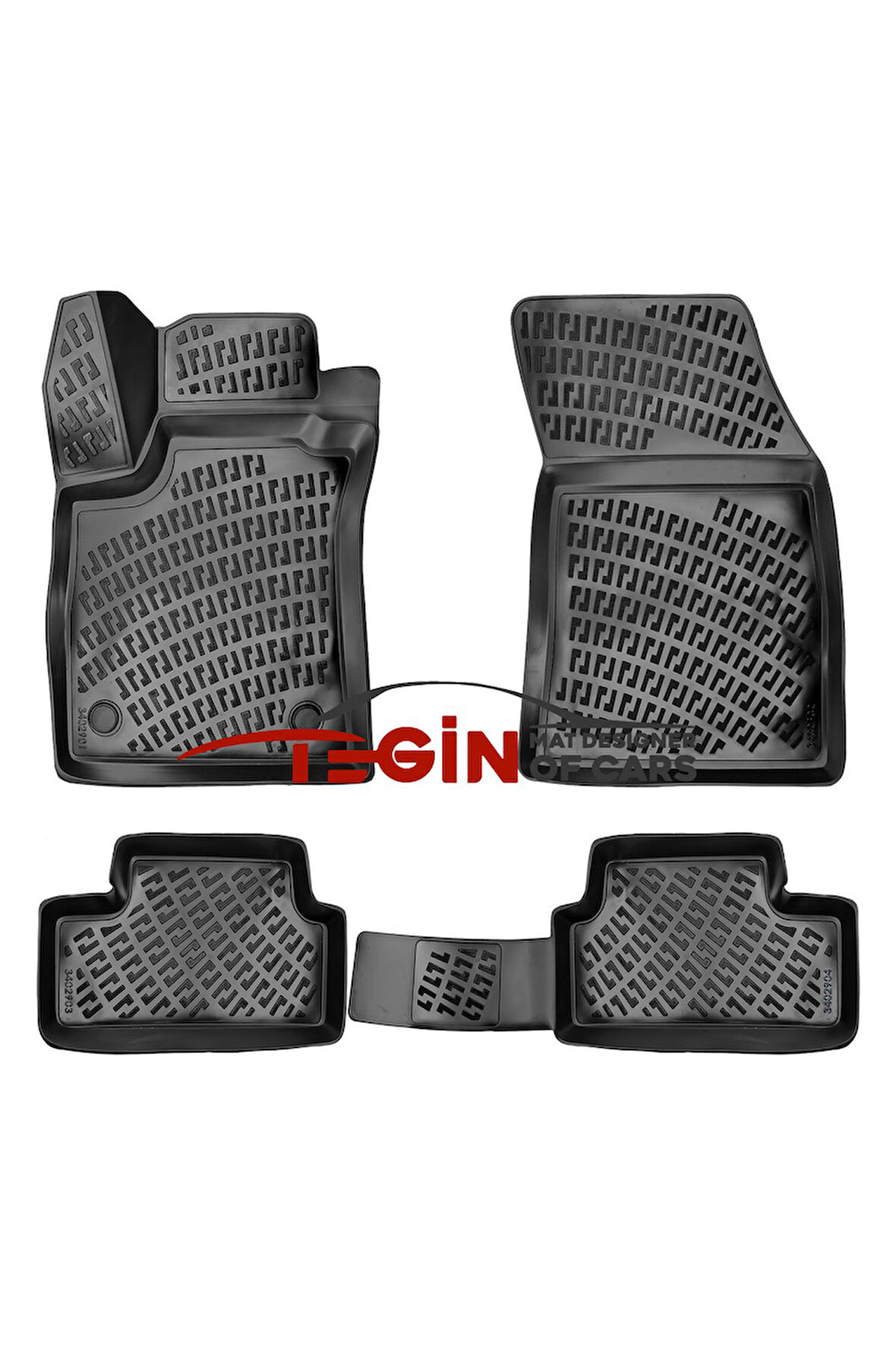 Renault Megane 4 HB 3D Havuzlu Paspas 2019 Siyah