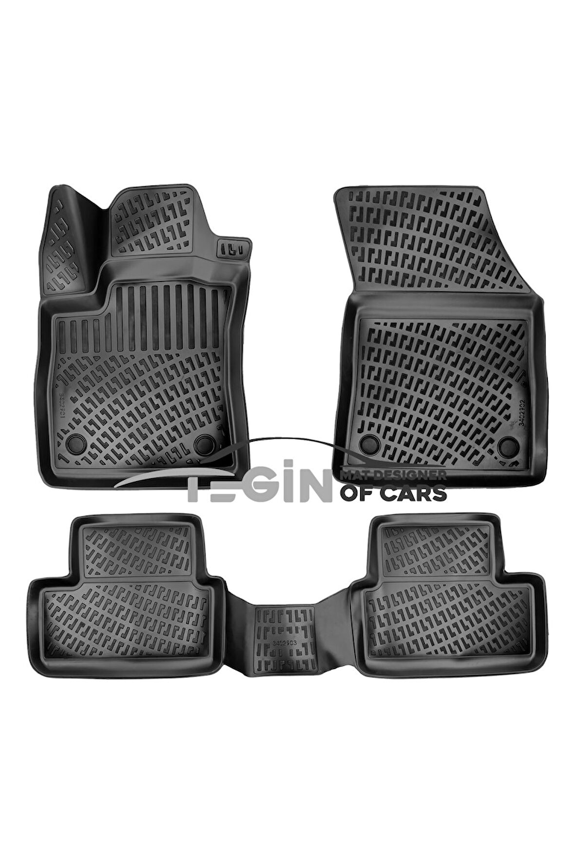 Renault Megane 4 Sedan 3D Havuzlu Paspas 2021 Siyah