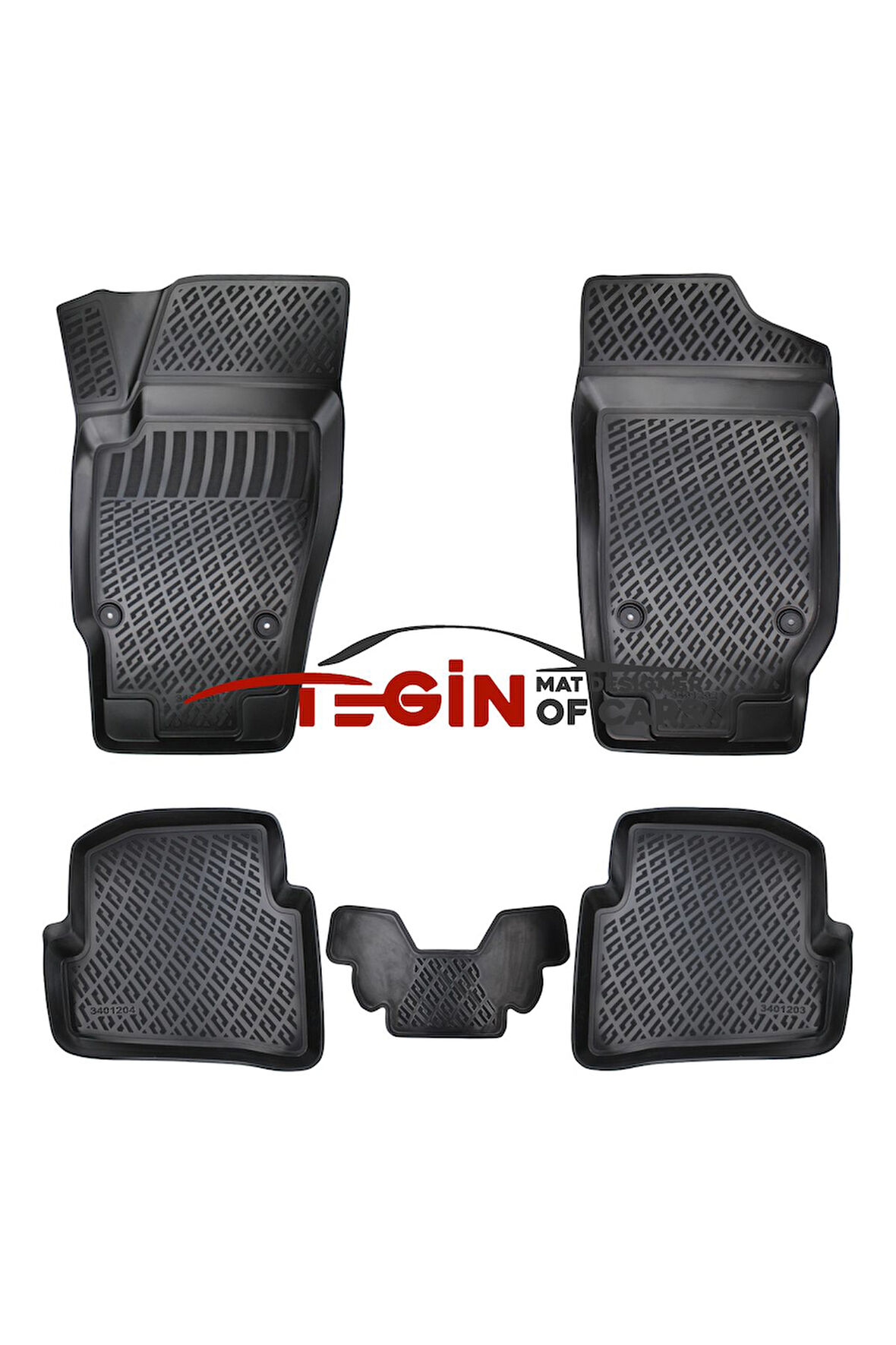 Seat İbiza IV 3D Havuzlu Paspas 2015 Siyah