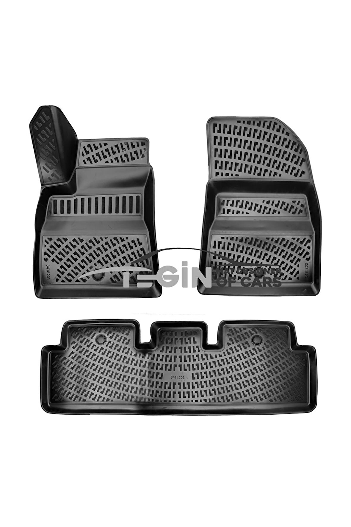 Tesla Model 3 3D Havuzlu Paspas 2017 Sonrası Siyah