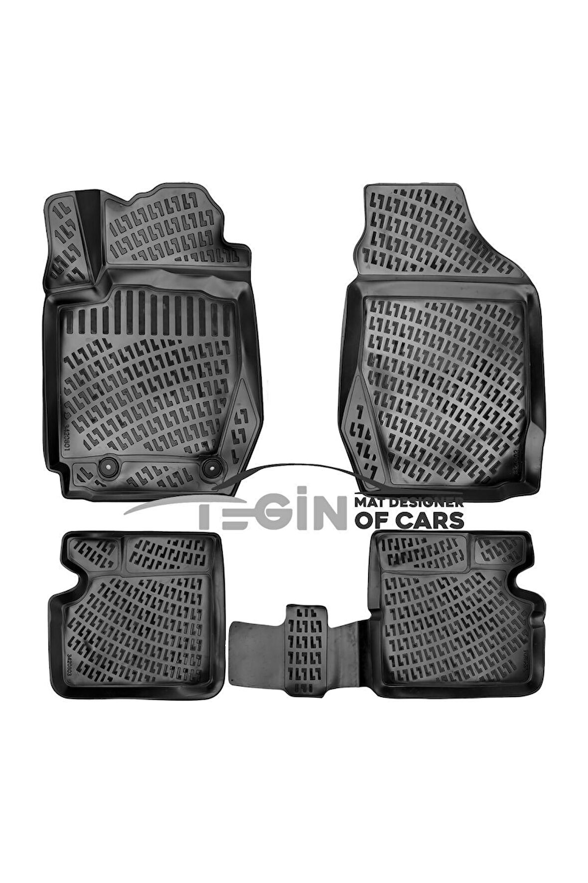Toyota Corolla 3D Havuzlu Paspas 2000-2007 Siyah