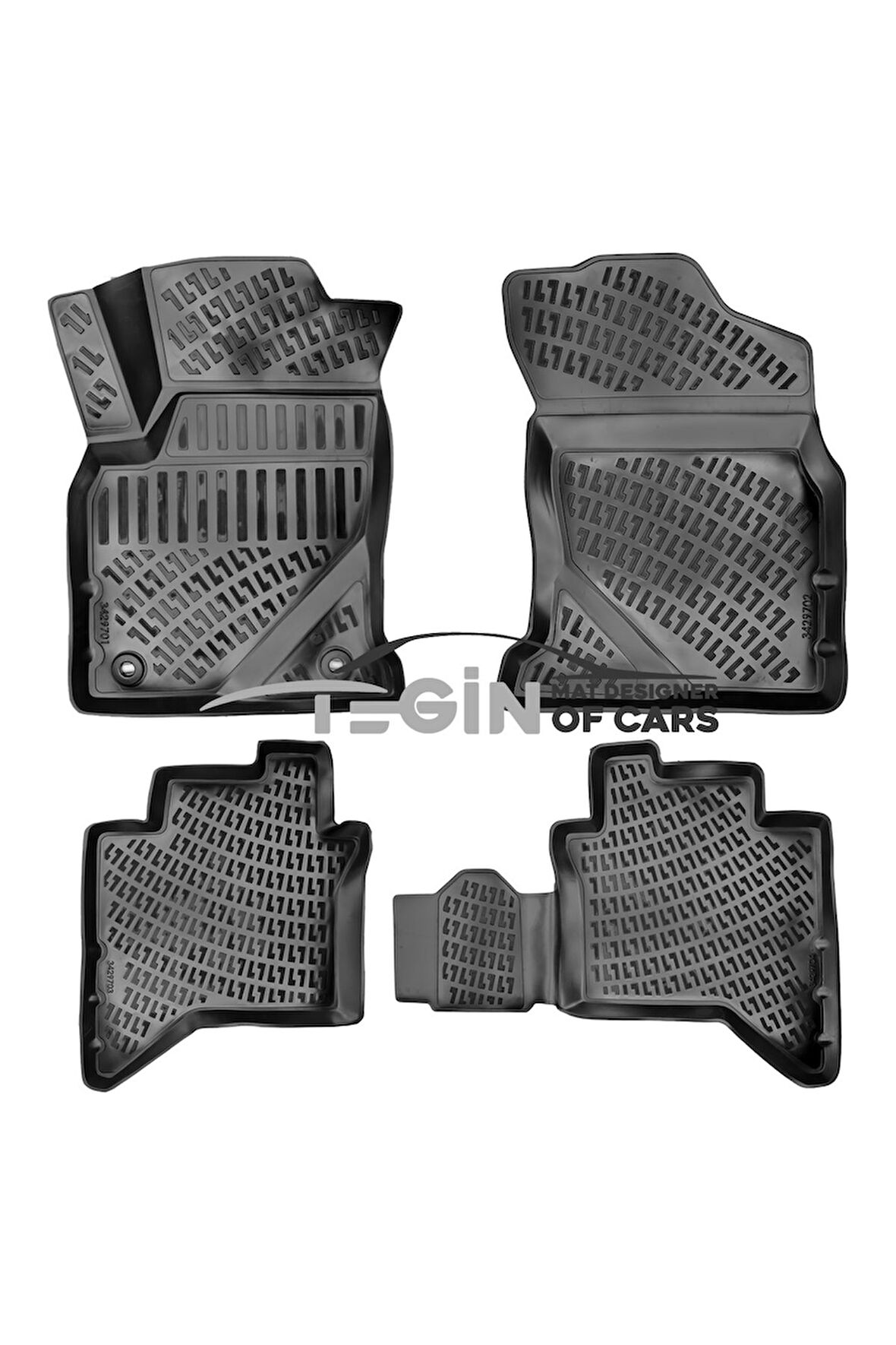 Toyota Hilux 3D Havuzlu Paspas 2021 Siyah