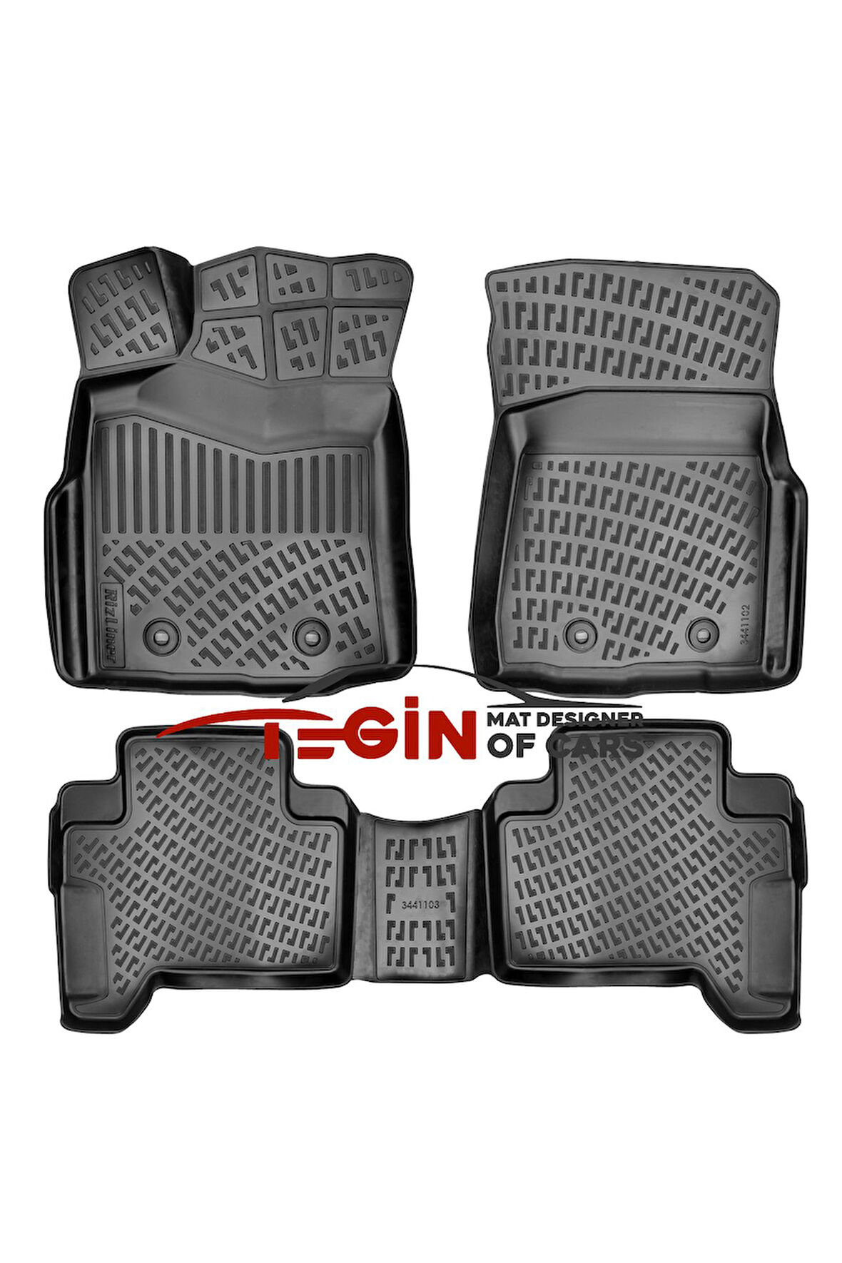 Toyota Tacoma 3D Havuzlu Paspas 2021 Siyah