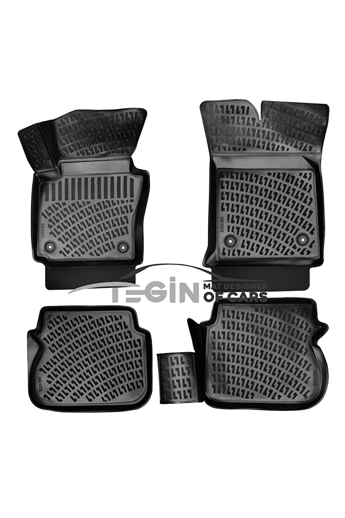 Volkswagen Caddy 3D Havuzlu Paspas 2008 Siyah