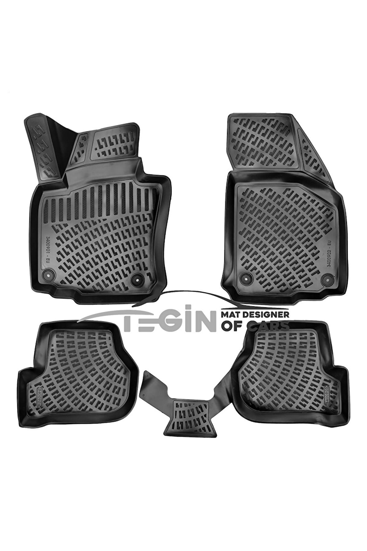 Volkswagen Jetta 3D Havuzlu Paspas 2005-2010 Siyah