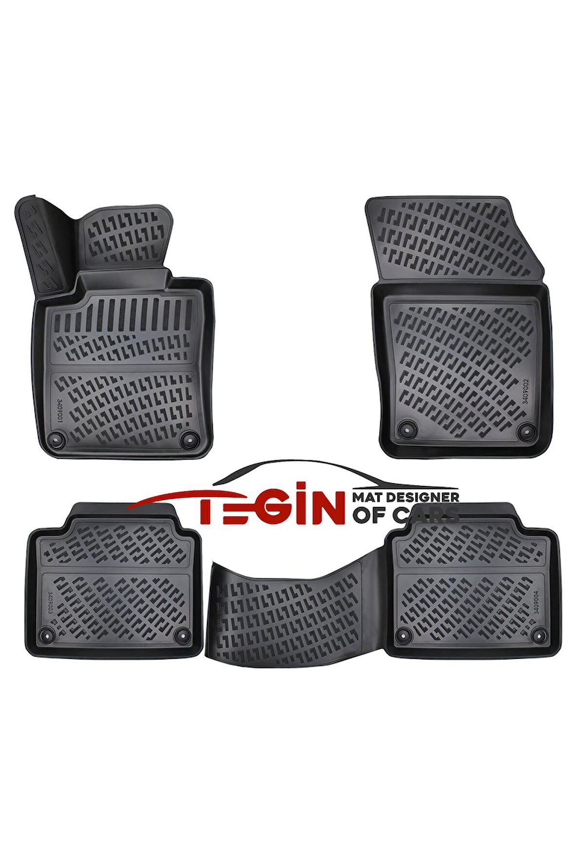 Volvo S90 2021 3D Havuzlu Paspas Siyah