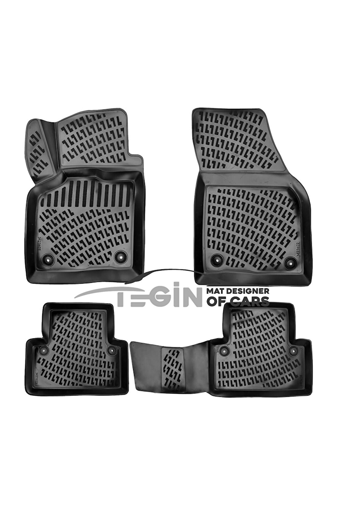 Volvo V50 3D Havuzlu Paspas 2011 Siyah