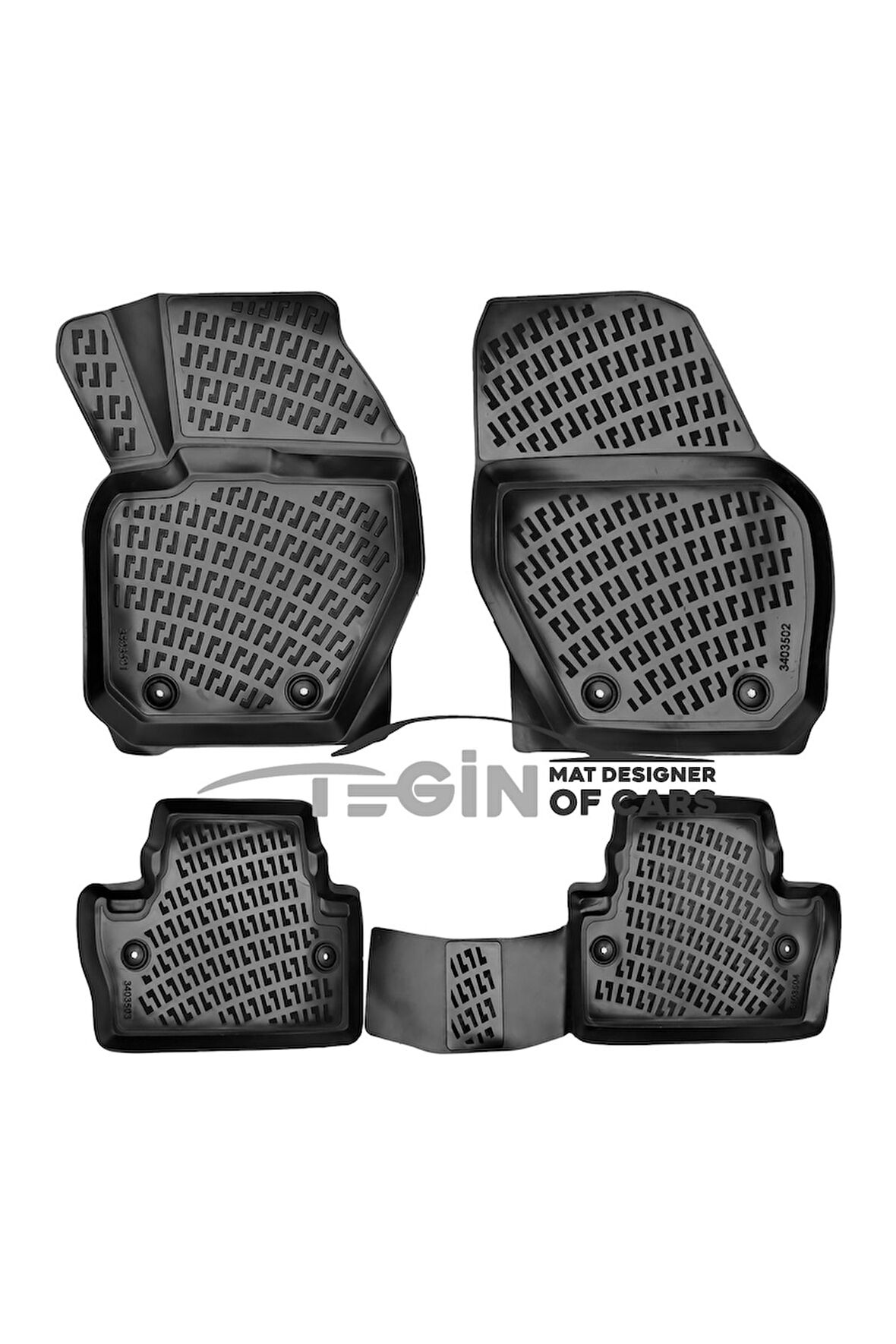 Volvo V60 3D Havuzlu Paspas 2014 Siyah