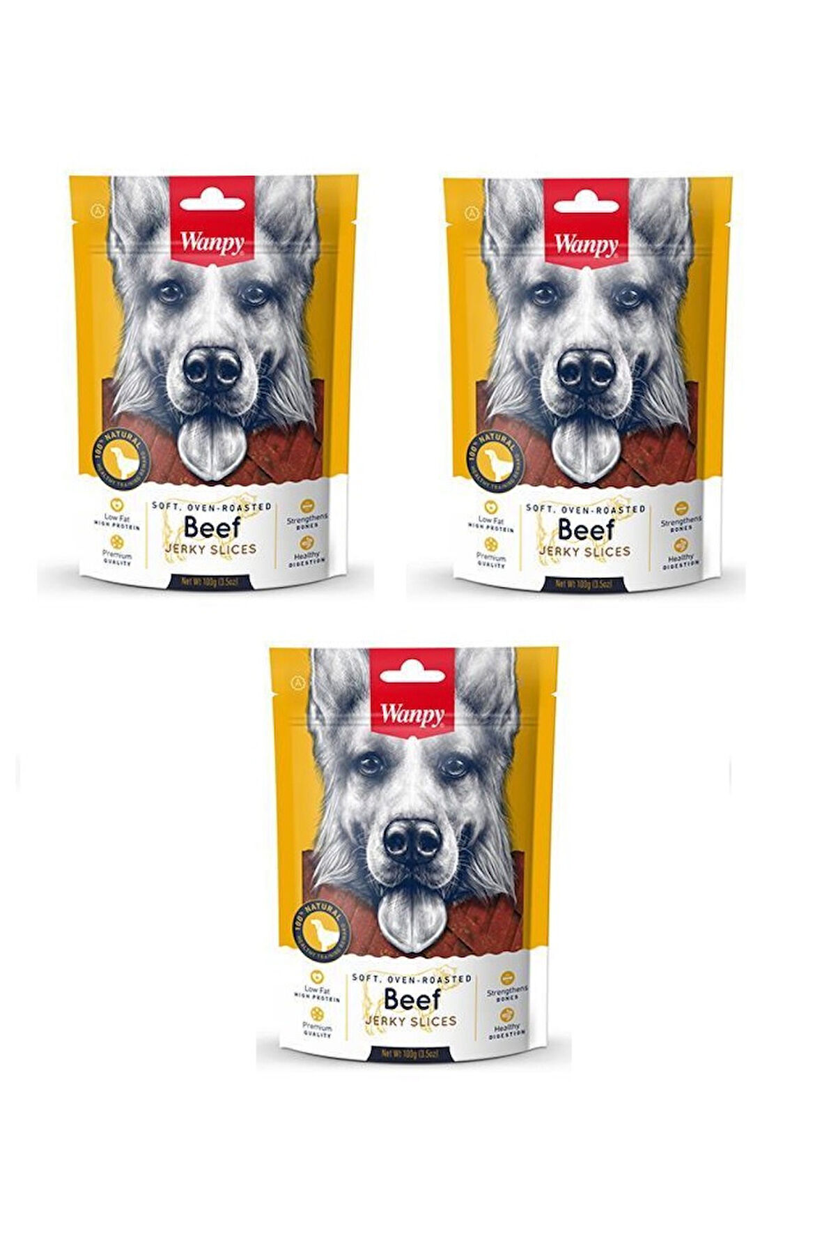Wanpy Biftek Fileto Köpek Ödülü 100 Gr. X 3 Adet