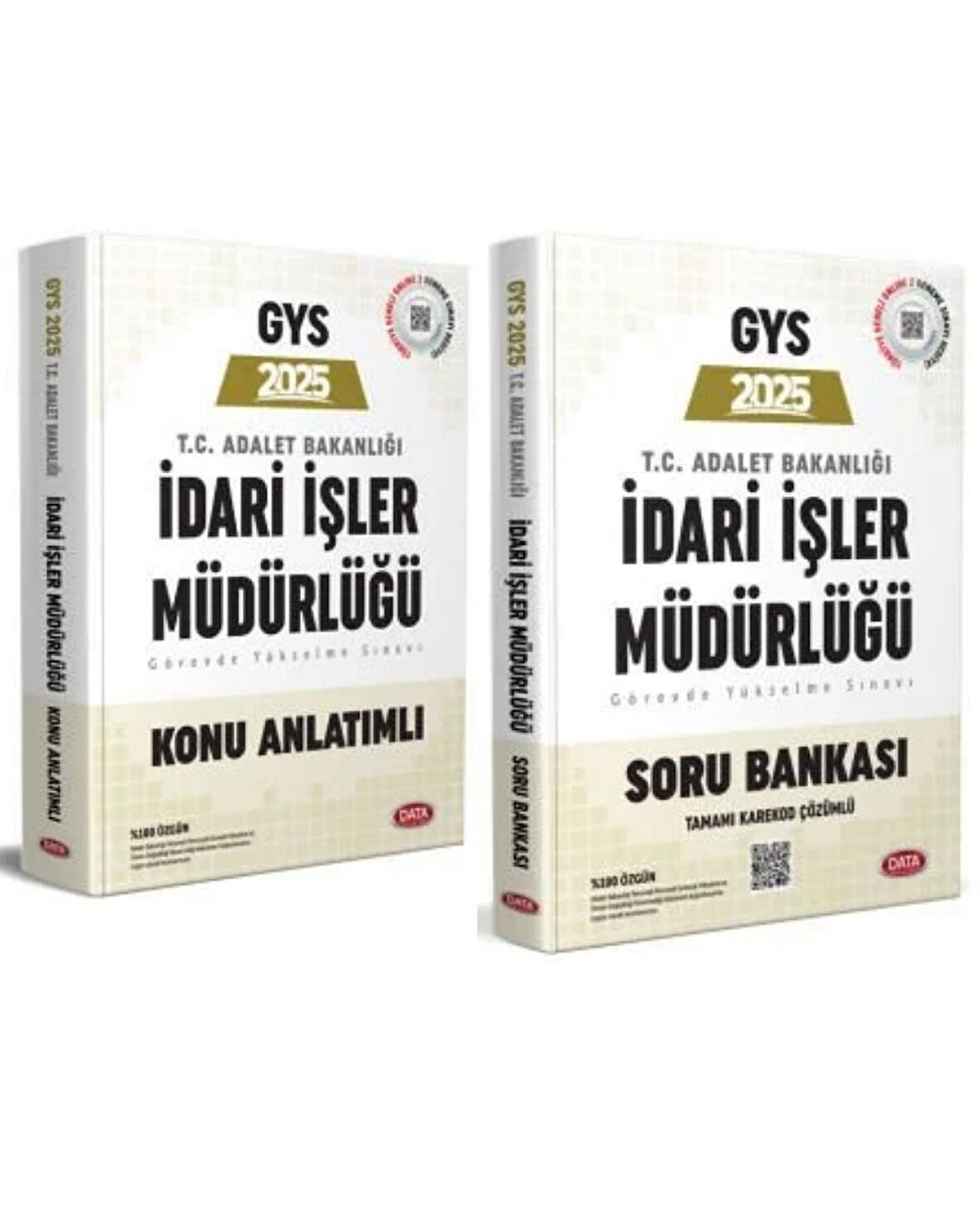 Data 2025 Adalet Bakanlığı İdari İşler Müdürlüğü GYS Konu ve Soru 2 li Set