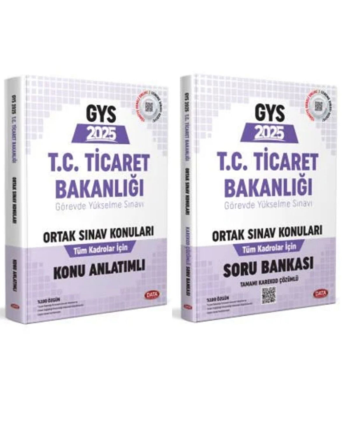 Data 2025 T.C. Ticaret Bakanlığı GYS Tüm Kadrolar İçin Ortak Konular Konu + Soru 2 li Set