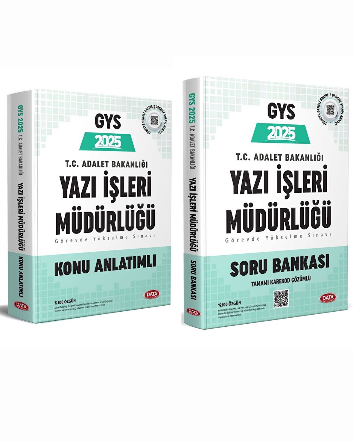 Data 2025 GYS Adalet Bakanlığı Yazı İşleri Müdürlüğü Konu + Soru 2 li Set Data Yayınları