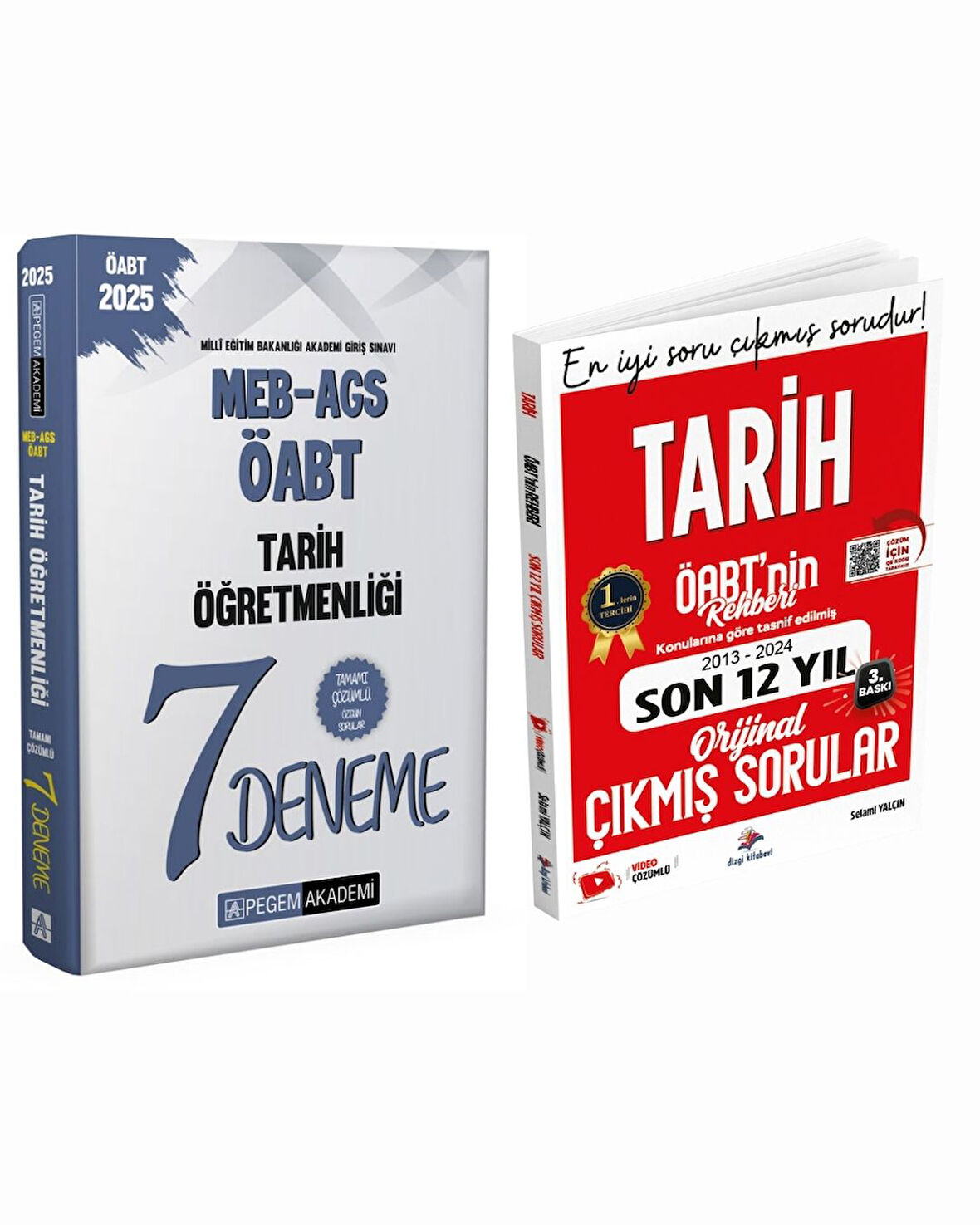 Pegem 2025 AGS ÖABT Tarih 7 Deneme ve Dizgi Son 12 Yıl Çıkmış Sorular 2 li Set