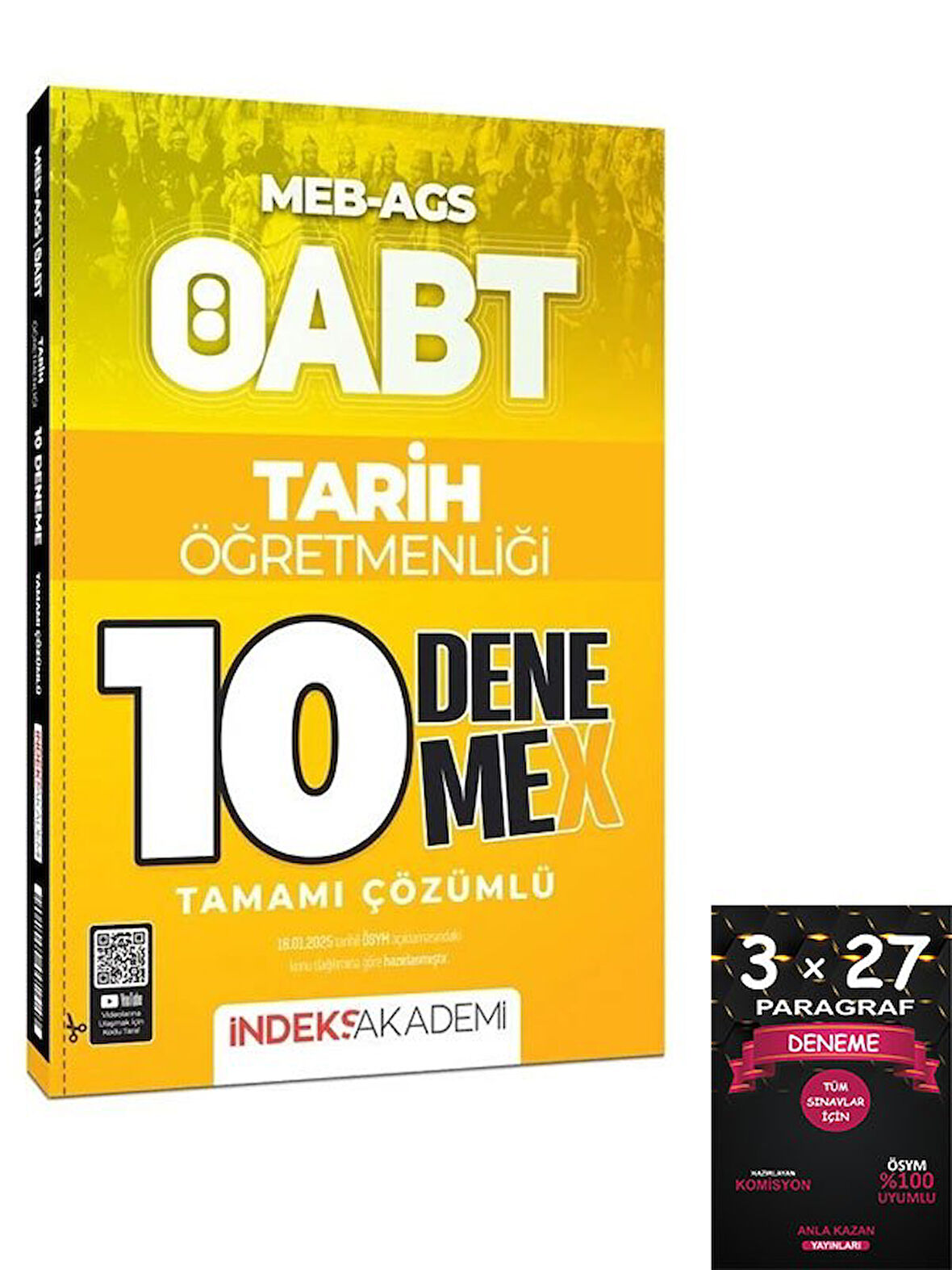İndeks Akademi 2025 ÖABT MEB-AGS Tarih Öğretmenliği 10 DenemeX Çözümlü