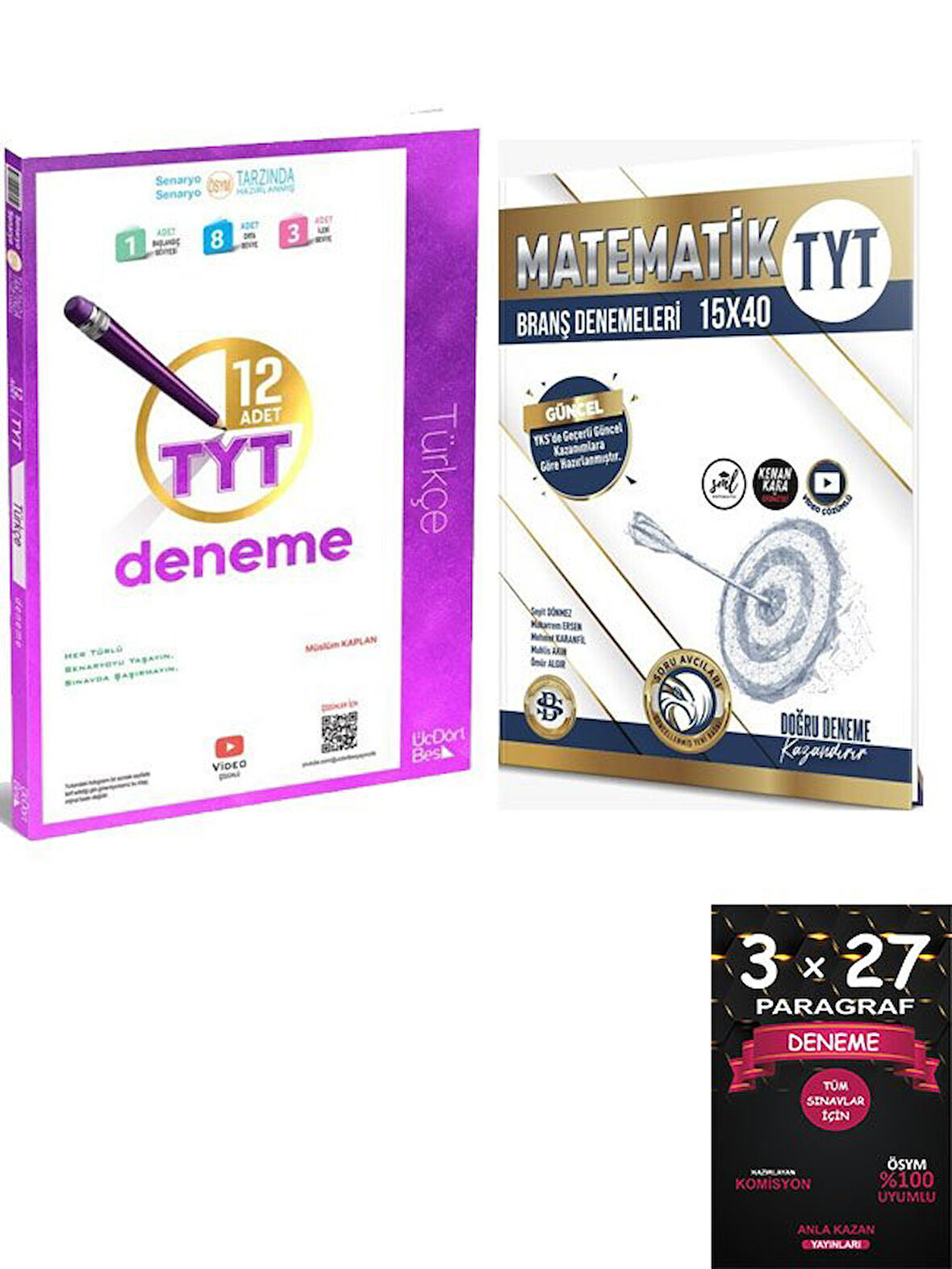 ÜçDörtBeş+BilgiSarmal Yayınları TYT Türkçe+Matematik Deneme Seti