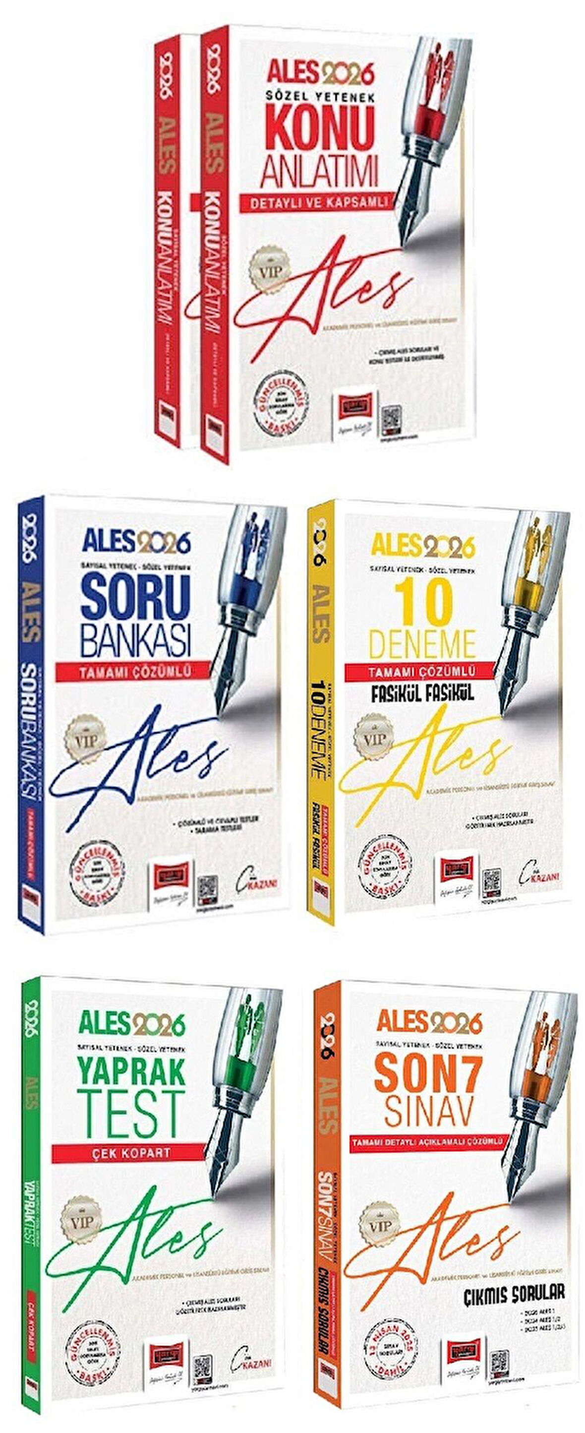 Yargı 2026 ALES VIP Konu + Soru Bankası + 10 Deneme + Yaprak Test + Son 7 Sınav Çıkmış 5 li Set Yargı Yayınları