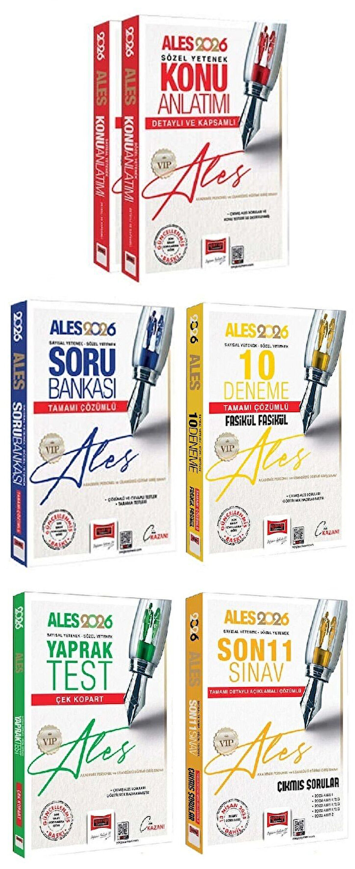 Yargı 2026 ALES VIP Konu + Soru Bankası + 10 Deneme + Yaprak Test + Son 11 Sınav Çıkmış 5 li Set Yargı Yayınları
