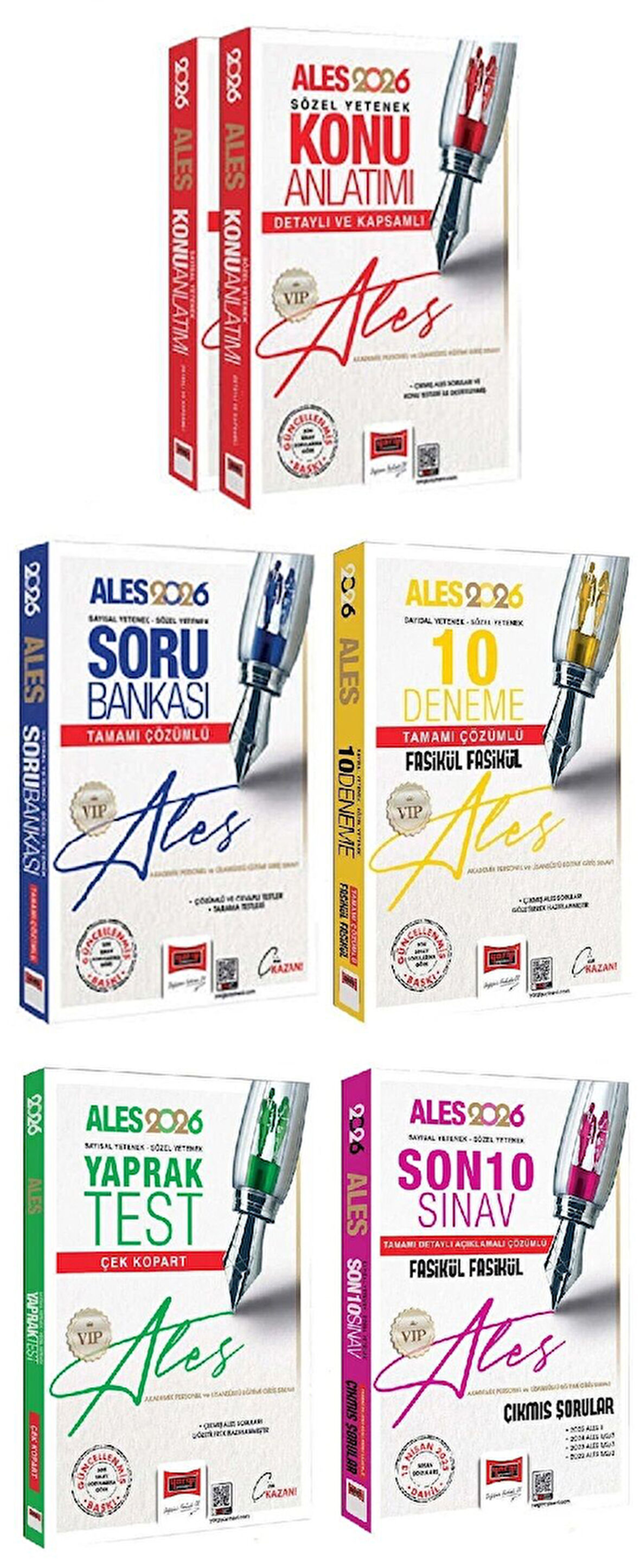 Yargı 2026 ALES VIP Konu + Soru Bankası + 10 Deneme + Yaprak Test + Son 10 Sınav Çıkmış 5 li Set Yargı Yayınları