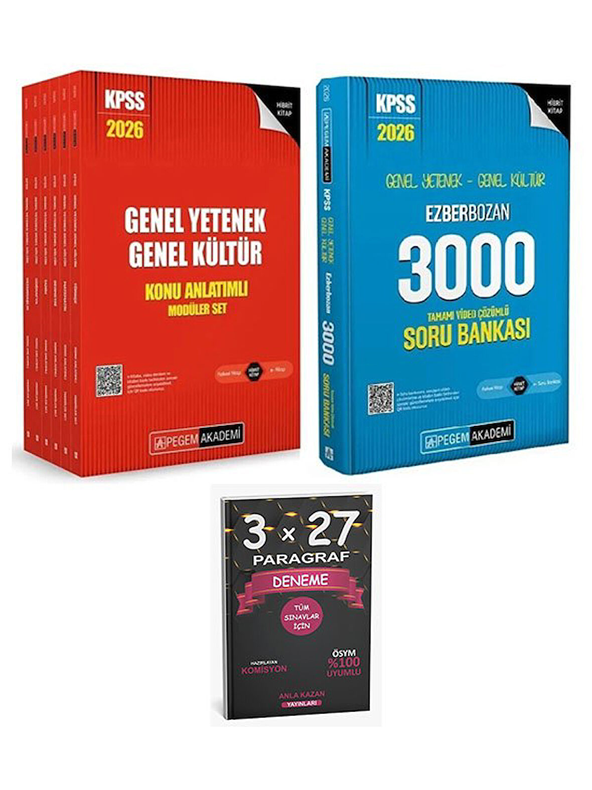 Pegem 2026 KPSS Genel Yetenek Genel Kültür Modüler Konu + Ezberbozan Soru Bankası 2 li Set