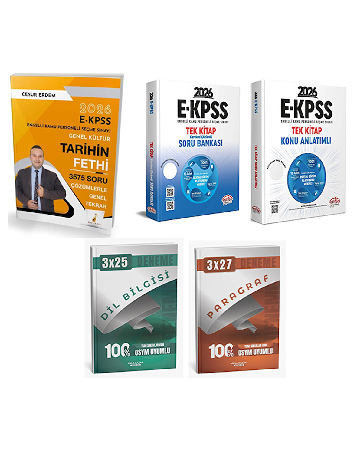 Pelikan + Editör 2026 E-KPSS Tarihin Fethi + Tüm Dersler Konu Soru + Paragraf Dil Bilgisi Deneme