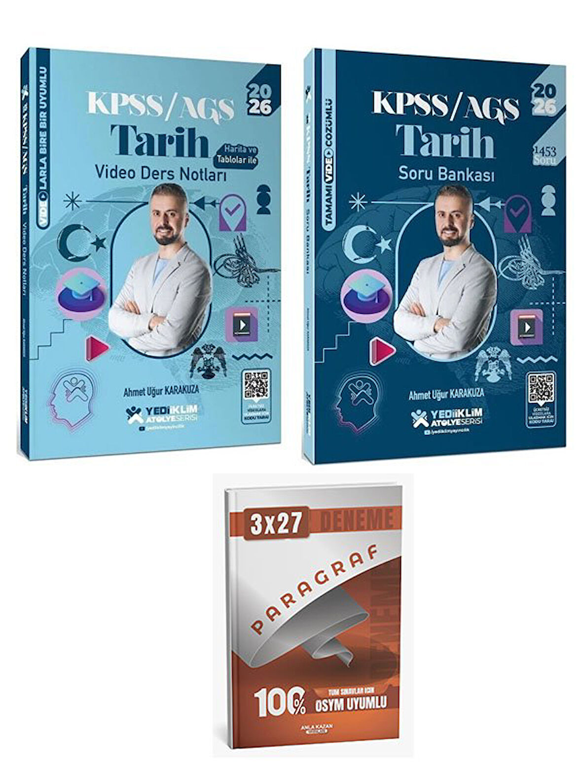Yediiklim 2026 KPSS Tarih Atölye Video Ders Notları + Soru Bankası 2 li Set+Anla Kazan Paragraf