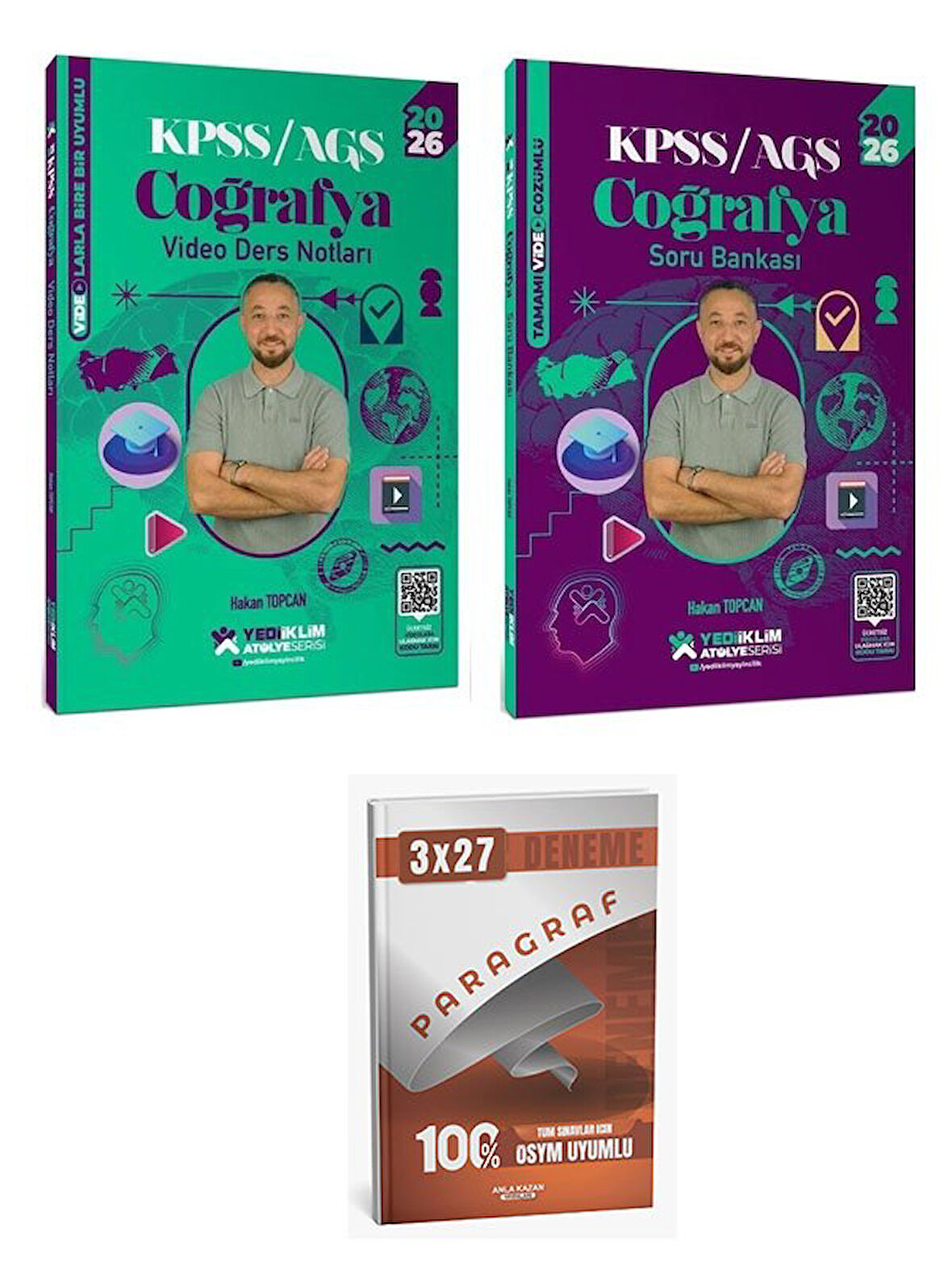 Yediiklim 2026 KPSS Coğrafya Atölye Video Ders Notları + Soru Bankası 2 li Set+AnlaKazan Paragraf