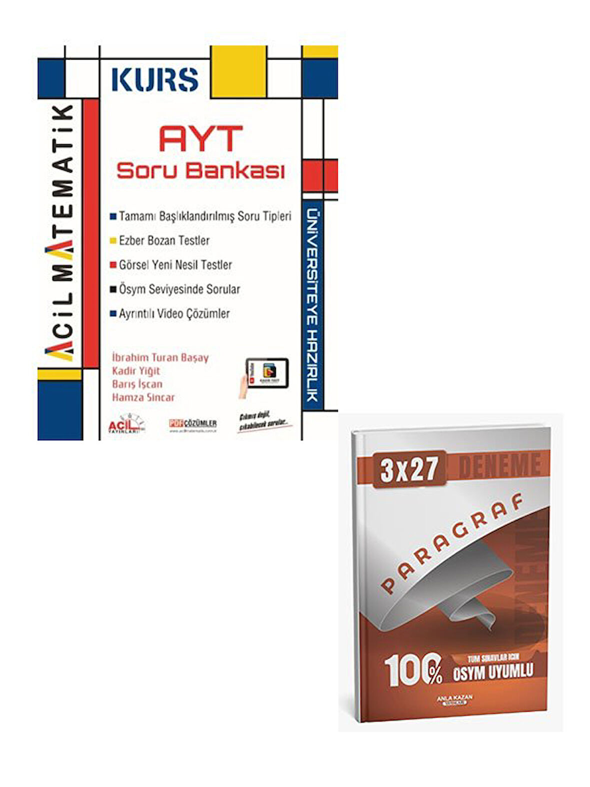 Acil 2026 YKS AYT Matematik KURS Soru Bankası Çözümlü+Anla Kazan Paragraf
