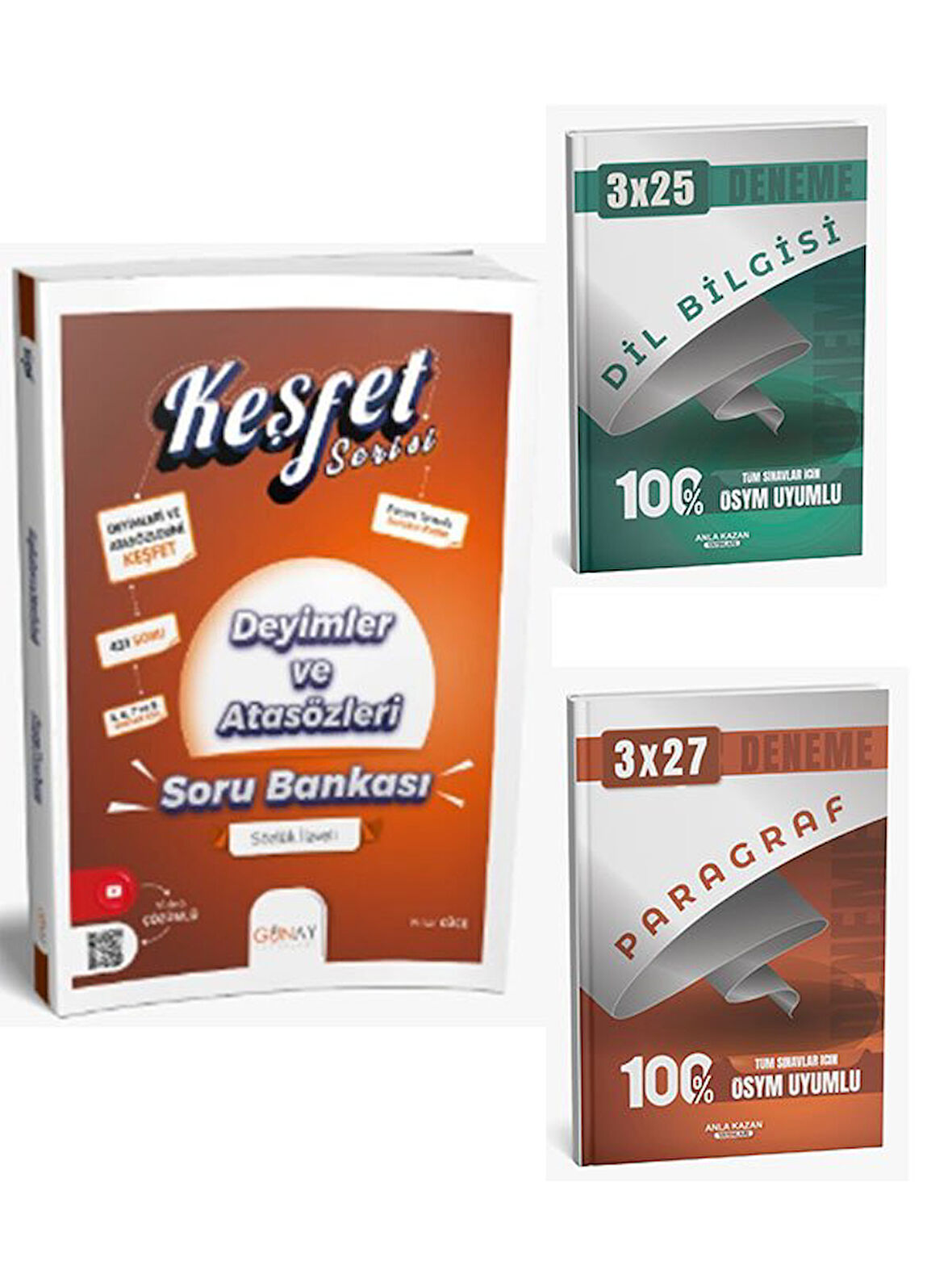 Günay Yayınları 2026 8. Sınıf Keşfet Plus Serisi Deyimler ve Atasözleri Soru Bankası+Anla Kazan Paragraf+Dilbilgisi