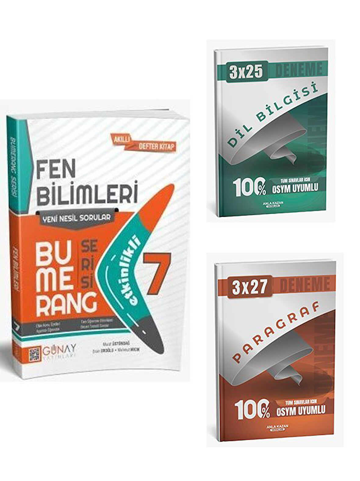 Günay Yayınları 2026 7. Sınıf Bumerang Serisi Fen Bilimleri Akıllı Defter Kitap+AnlaKazan Paragraf