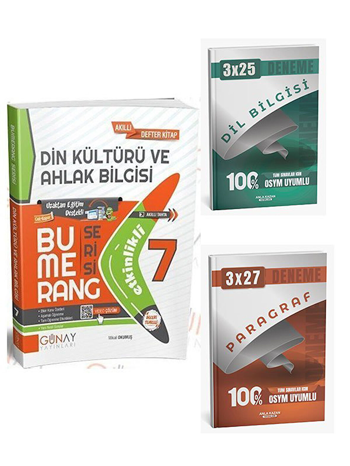 Günay Yayınları 2026 7. Sınıf Din Kültürü ve Ahlak Bilgisi Bumerang Soru Bankası+Anla Kazan Paragraf