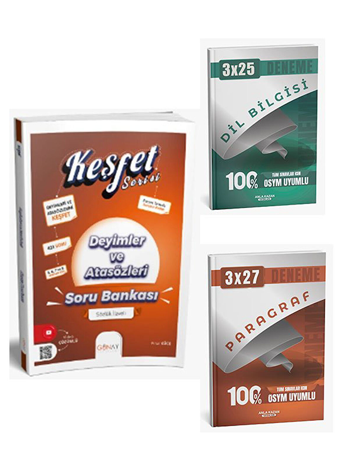 Günay Yayınları 2026 8. Sınıf Keşfet Plus Serisi Deyimler ve Atasözleri Soru Bankası+Anla Kazan Paragraf+Dilbilgisi