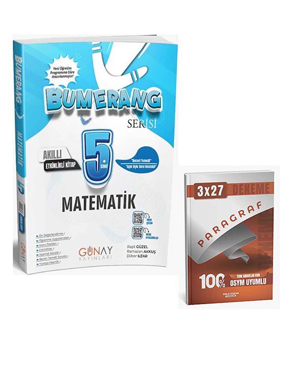 Günay Yayınları 2026 5. Sınıf Matematik Bumerang Etkinlikli Akıllı Defter Kitap+AnlaKazan Paragraf