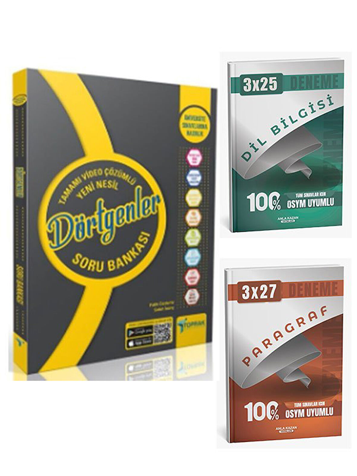 Toprak Yayıncılık 2026 Dörtgenler Soru Bankası+Anla Kazan Paragraf+Dilbilgisi
