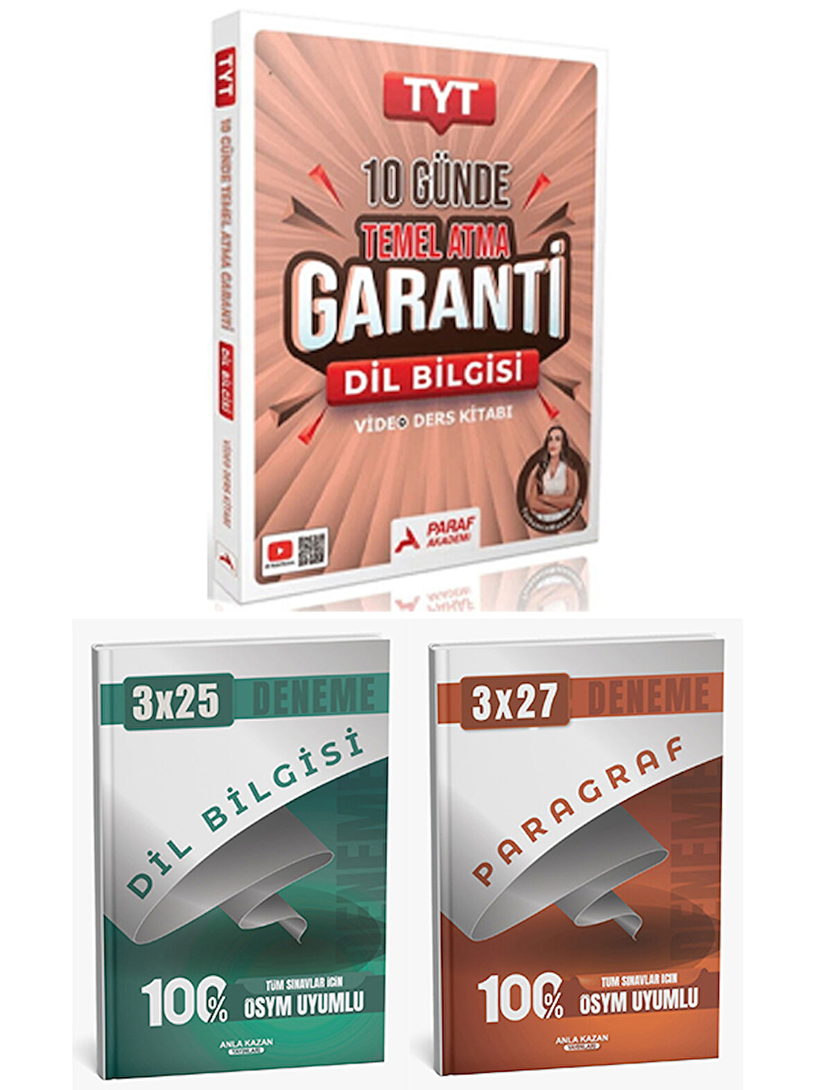 Paraf + Anla Kazan TYT Dil Bilgisi 10 Günde Temel Atma Anla Kazan Deneme 3 lü Set 