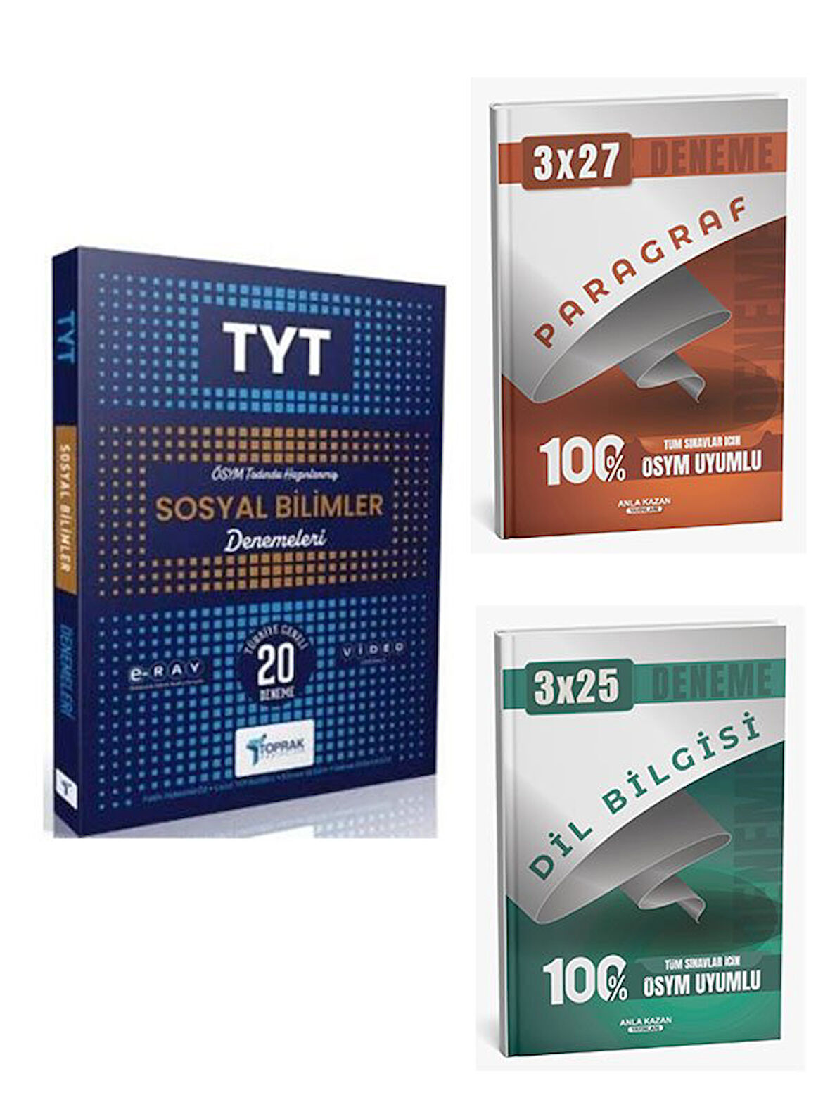 Toprak 2026 TYT Sosyal Bilgiler 20 li Deneme Kitabı+Anla Kazan Paragraf+Dilbilgisi