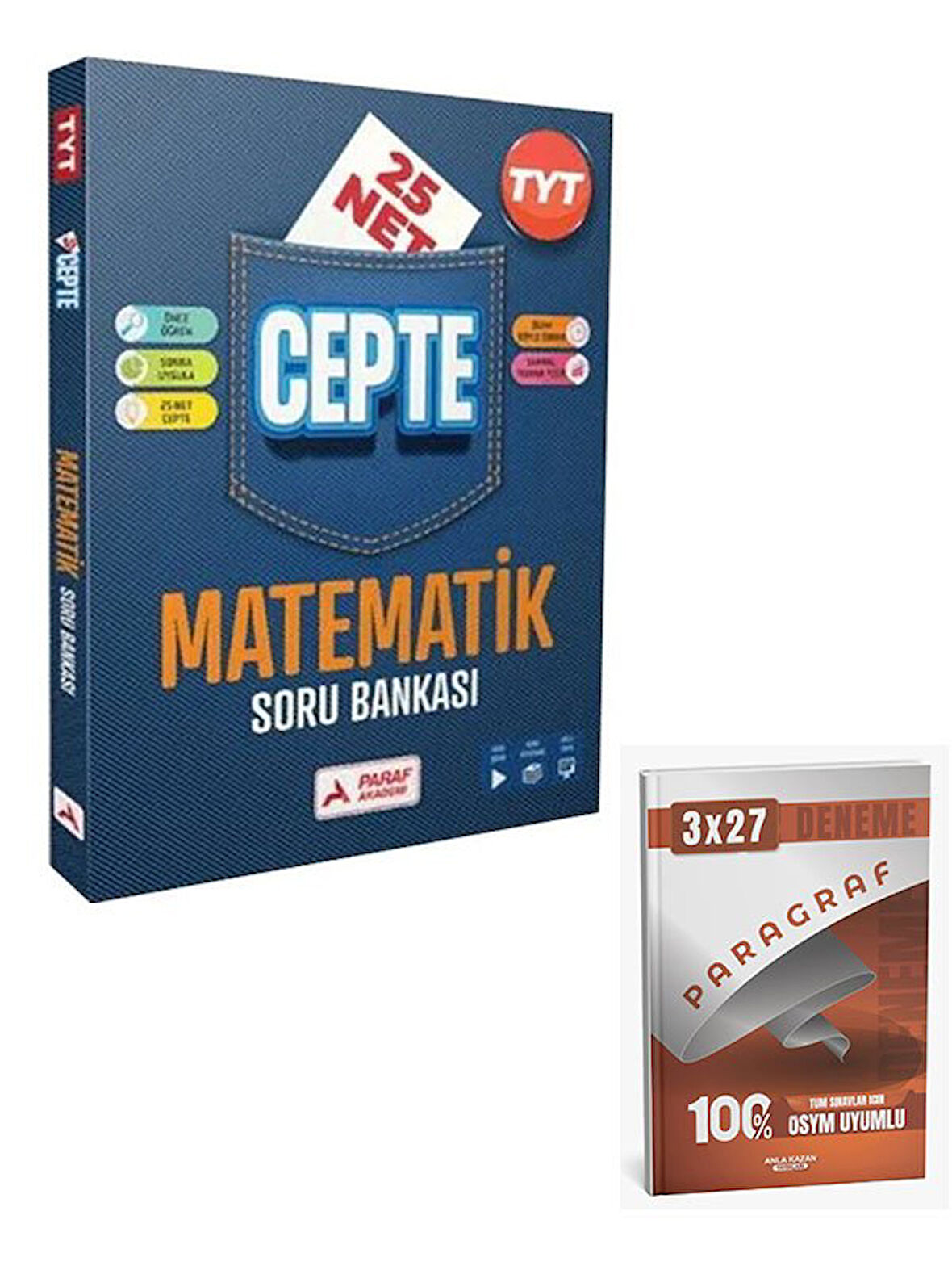 Paraf 2026  YKS TYT Matematik 25 Net Cepte Soru Bankası+Anla Kazan Paragraf