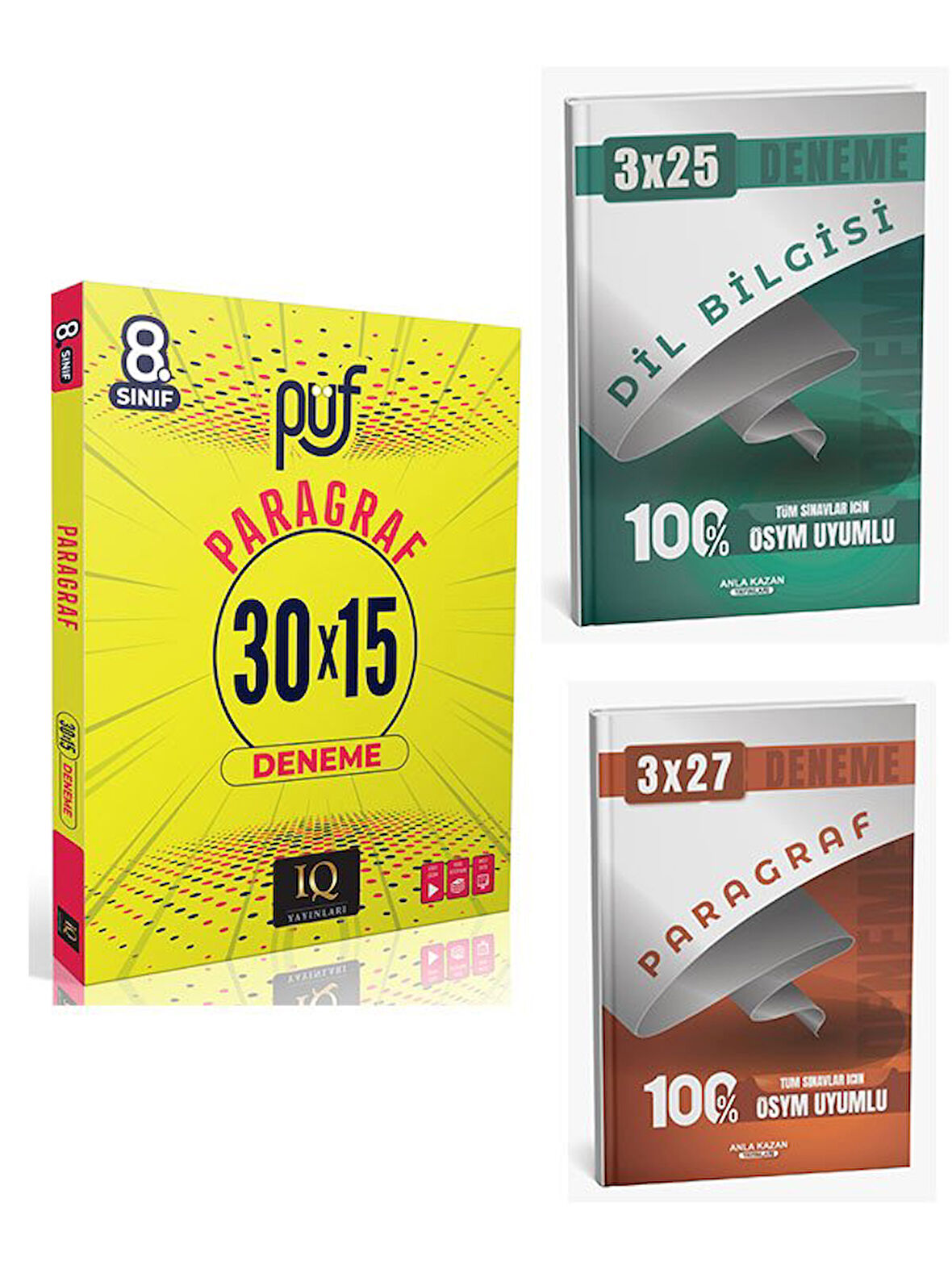 IQ 2026 8. Sınıf Paragraf Püf 30x15 Deneme+Anla Kazan Paragraf+Dilbilgisi
