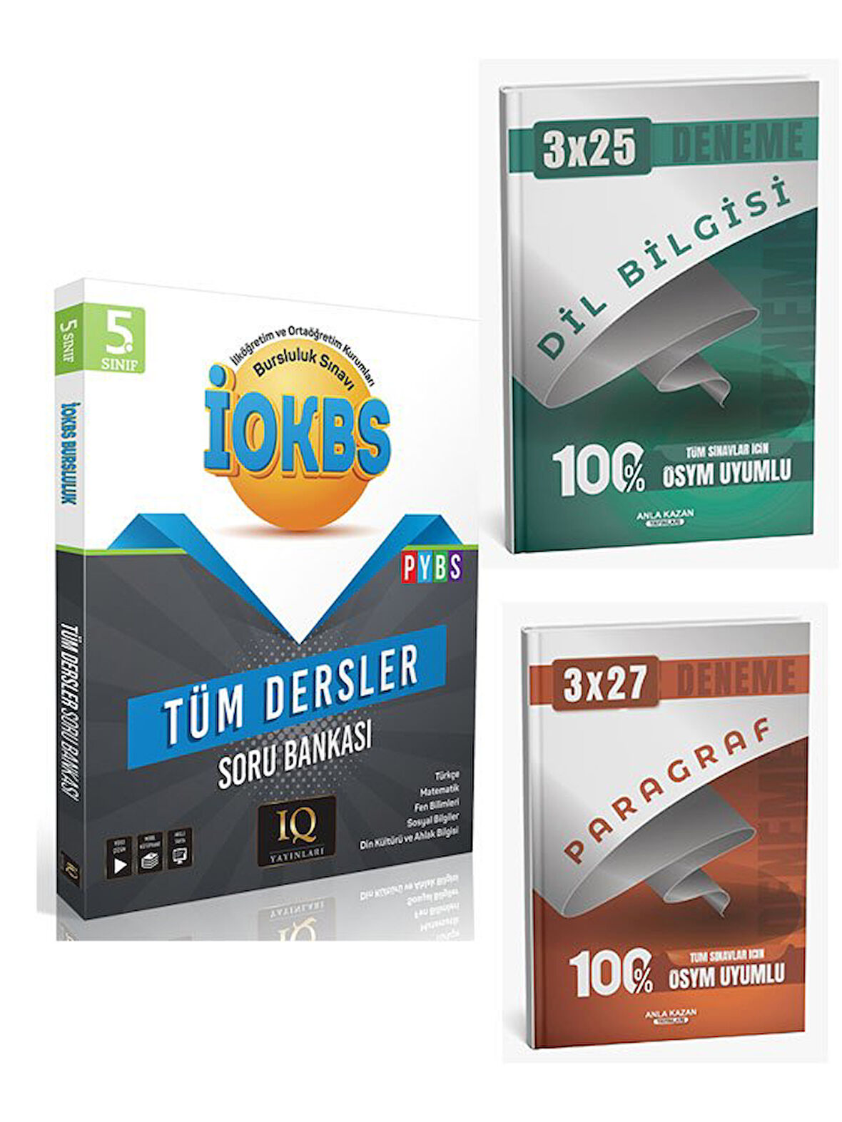 IQ 2026 5. Sınıf İOKBS Tüm Dersler Bursluluk Soru Bankası+Anla Kazan Paragraf+Dilbilgisi
