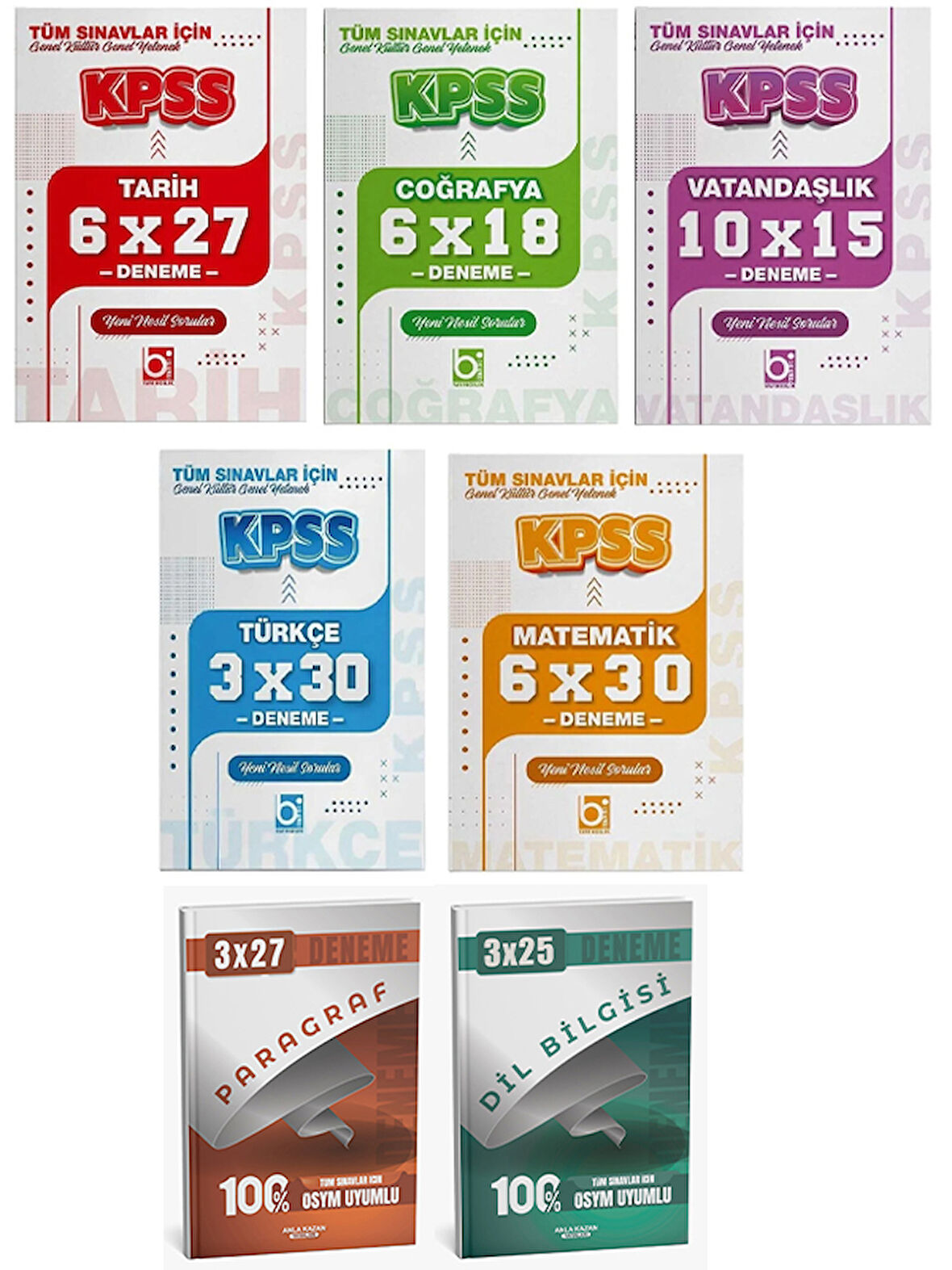 Bigelio + Anla Kazan KPSS Genel Yetenek Genel Kültür 37 Deneme 7 li Set Bigelio + Anla Kazan