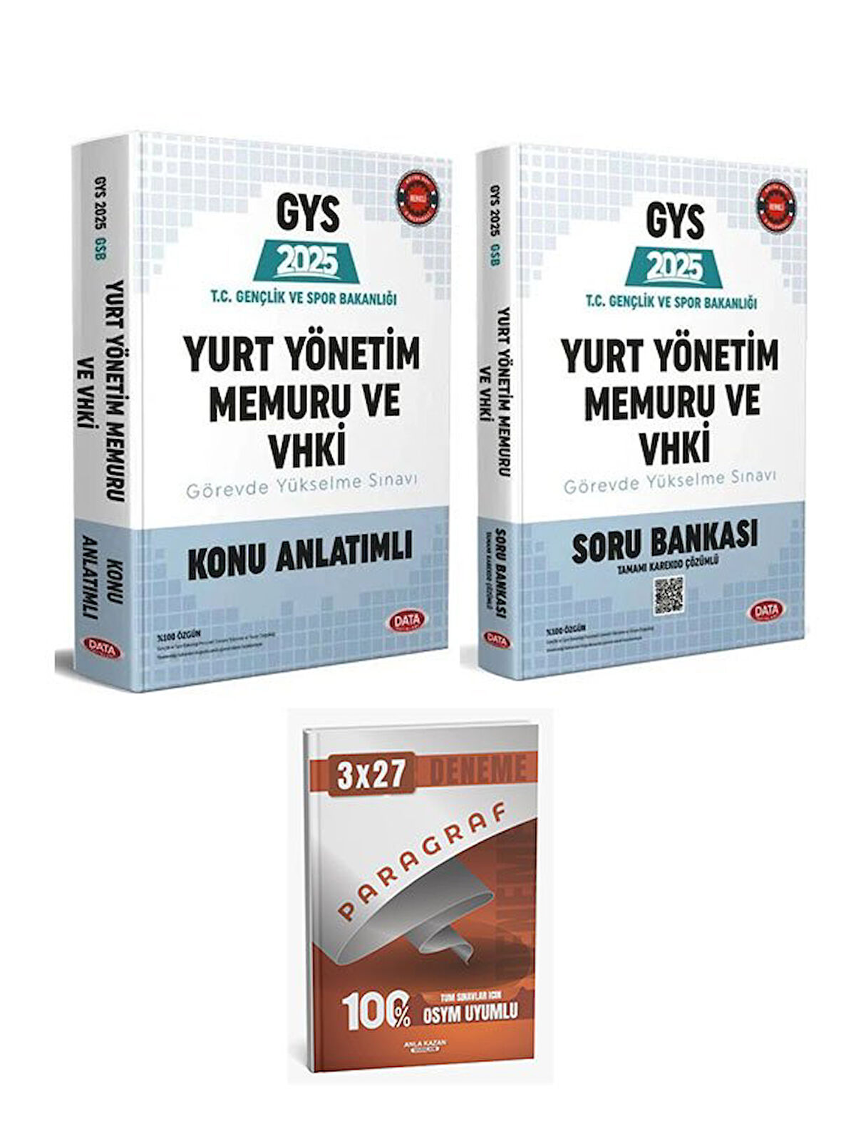 Data 2025 GYS Gençlik ve Spor Bakanlığı Yurt Yönetim Memuru ve VHKİ Konu+Soru+Anla Kazan Paragraf