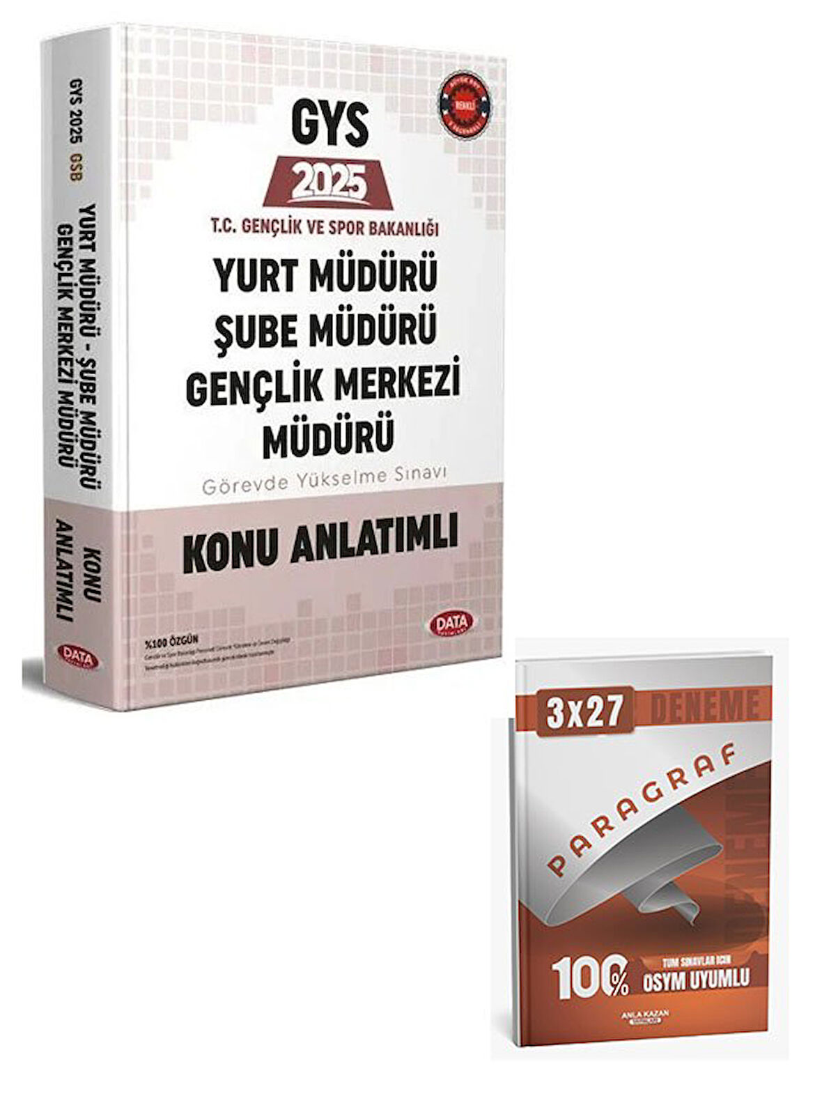 Data 2025 GYS Gençlik ve Spor Bakanlığı Yurt, Şube, Gençlik Merkezi Müdürü Konu Anlatımlı+Anla Kazan Paragraf