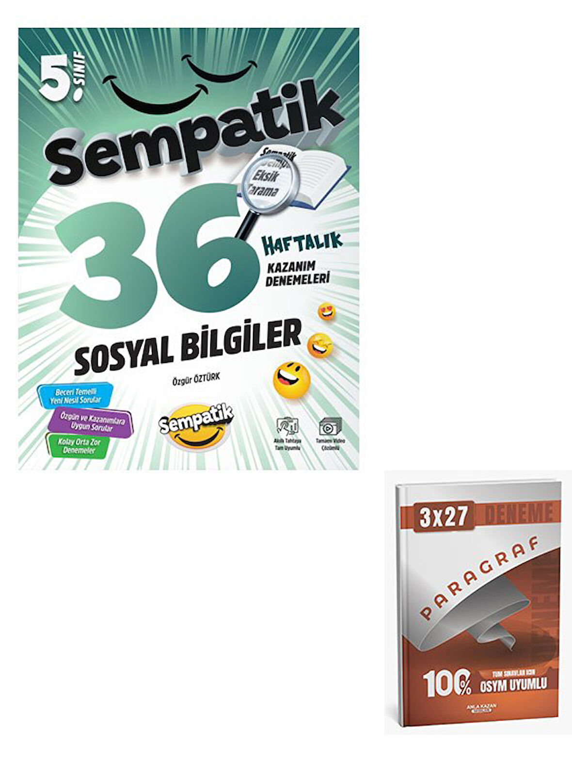 Ünlüler 2026 5.Sınıf Sosyal Bilgiler 36 Haftalık Kazanım Denemeleri+Anla Kazan Paragraf