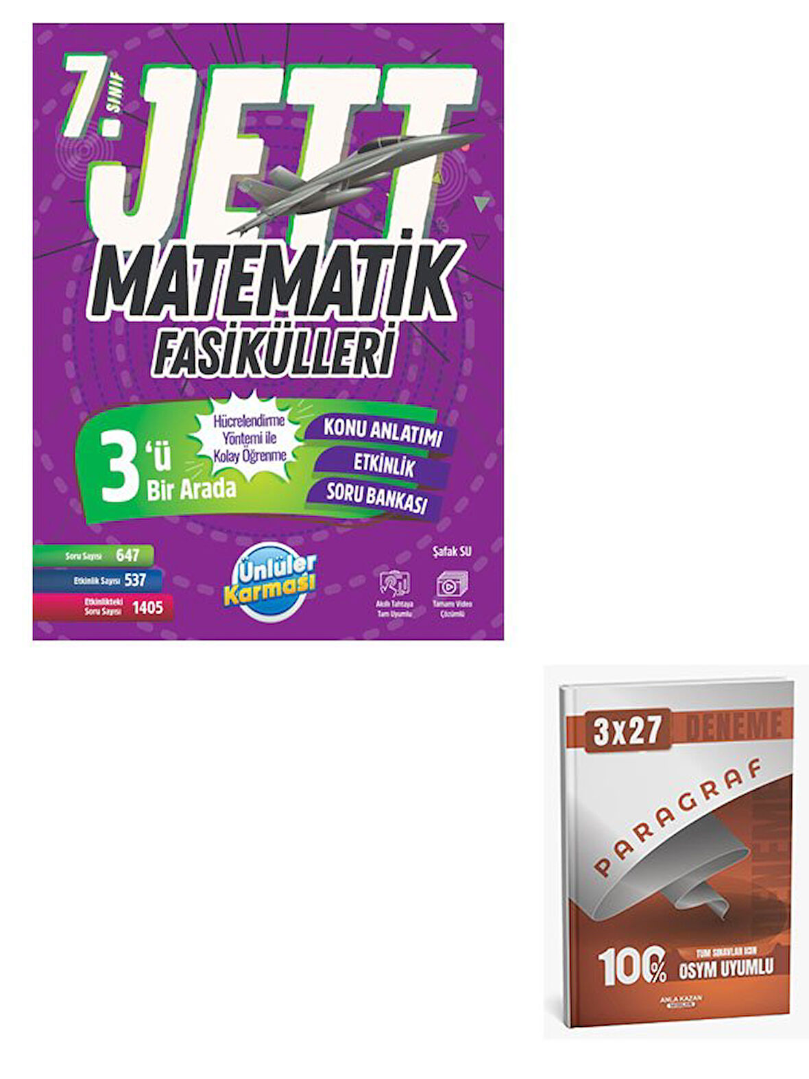 Ünlüller 2026 7.Sınıf Jett Matematik Fasiküller+Anla Kazan Paragraf