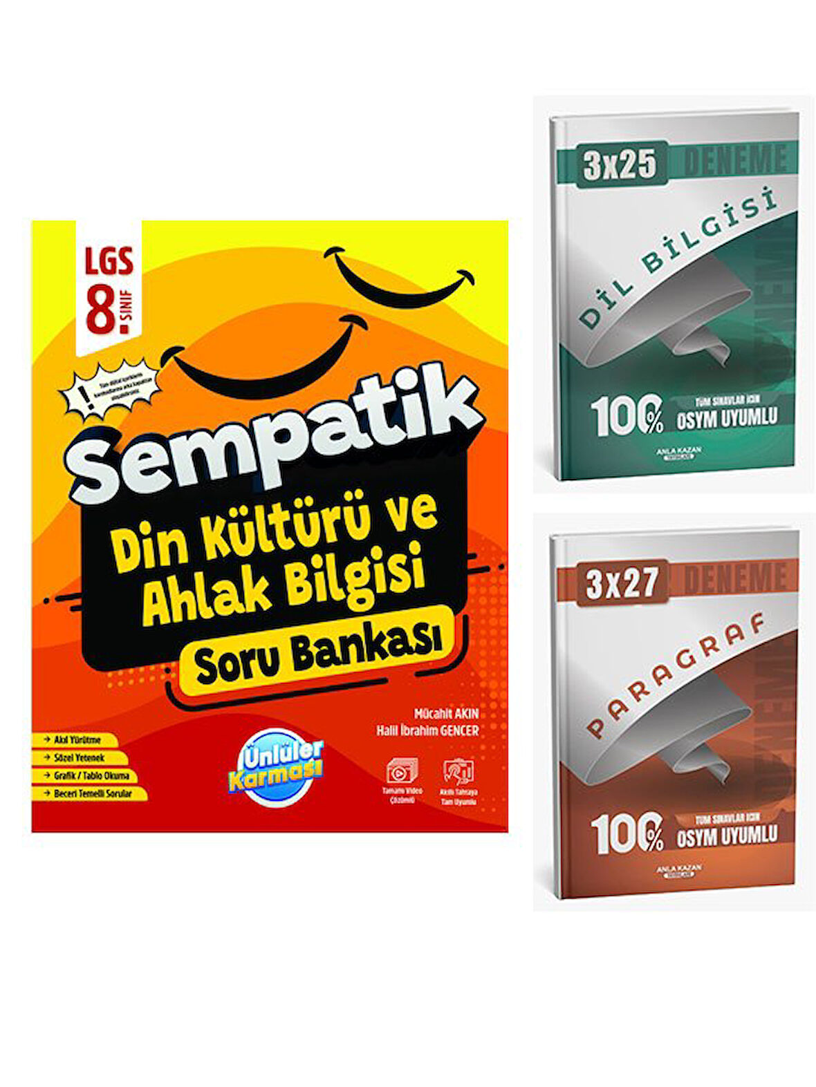 Ünlüller 2026 8 Sınıf Sempatik Din Kültürü ve Ahlak Bilgisi Soru Bankası+Anla Kazan Paragraf+Dilbilgisi