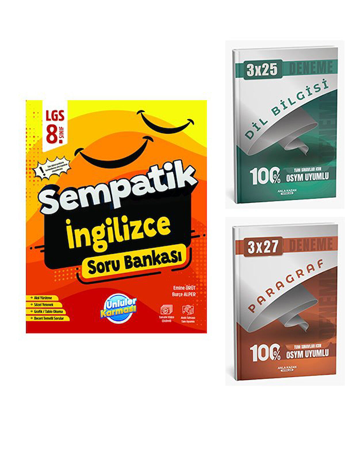 Ünlüller 2026 8.Sınıf Sempatik İngilizce Soru Bankası+Anla Kazan Paragraf+Dilbilgisi