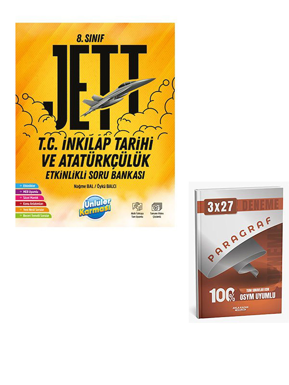 Ünlüller 2026 8 Sınıf Jett Etkinlikli T.c İnkılap Tarihi ve Atatürkçülük Soru Bankası+Anla Kazan Paragraf