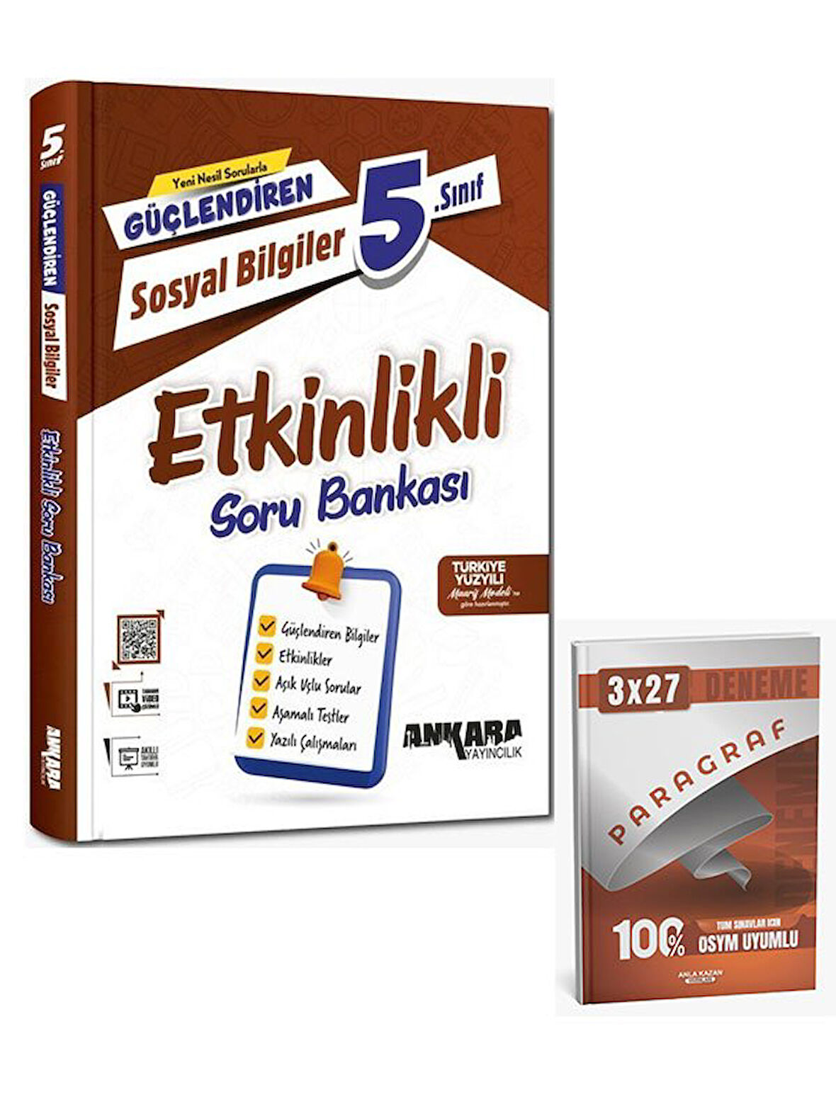 Ankara Yayıncılık 5. Sınıf Sosyal Bilgiler Güçlendiren Etkinlikli Soru Bankası+Anla Kazan Paragraf