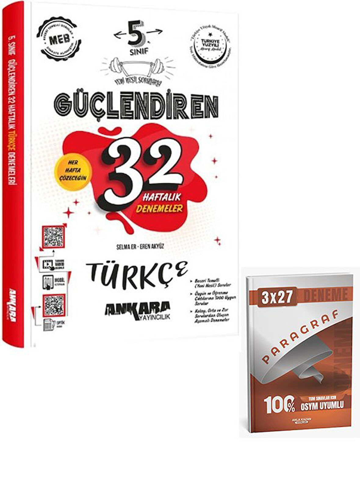 Ankara 2026 5. Sınıf Türkçe Güçlendiren 32 Haftalık Denemeleri+Anla Kazan Paragraf