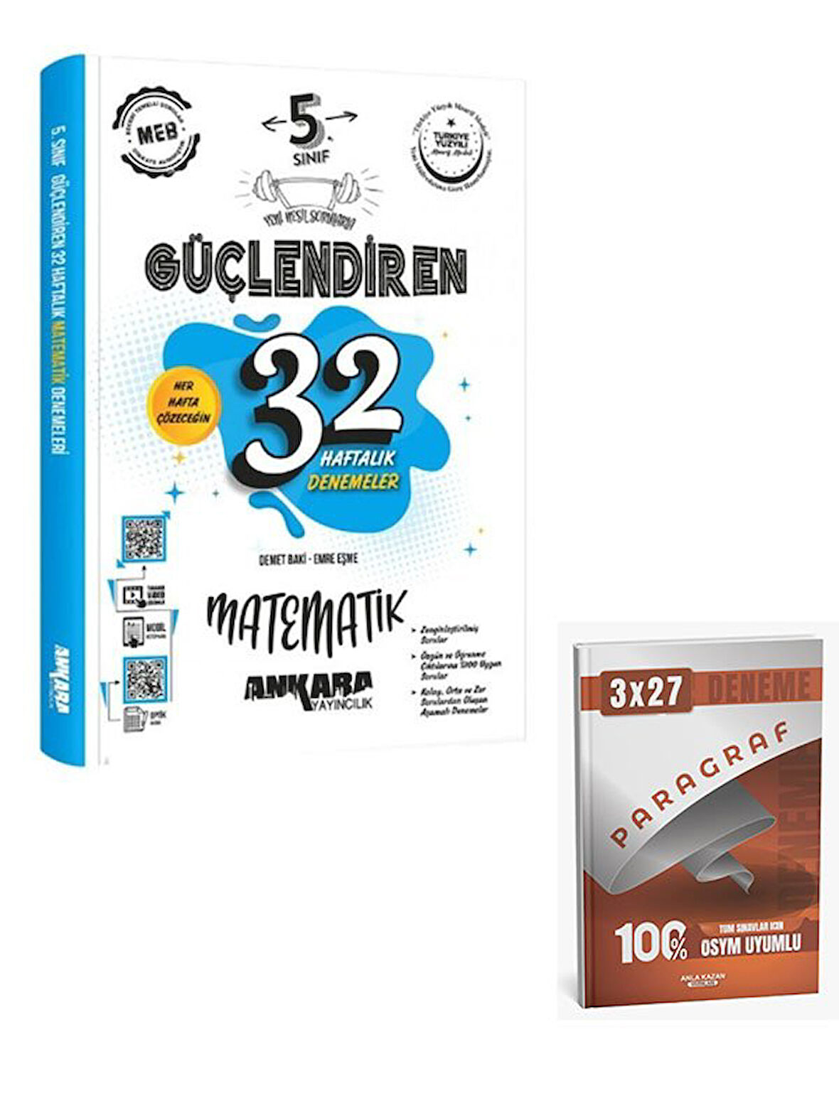 Ankara 2026 5. Sınıf Matematik Güçlendiren 32 Haftalık Denemeleri+Anla Kazan Paragraf