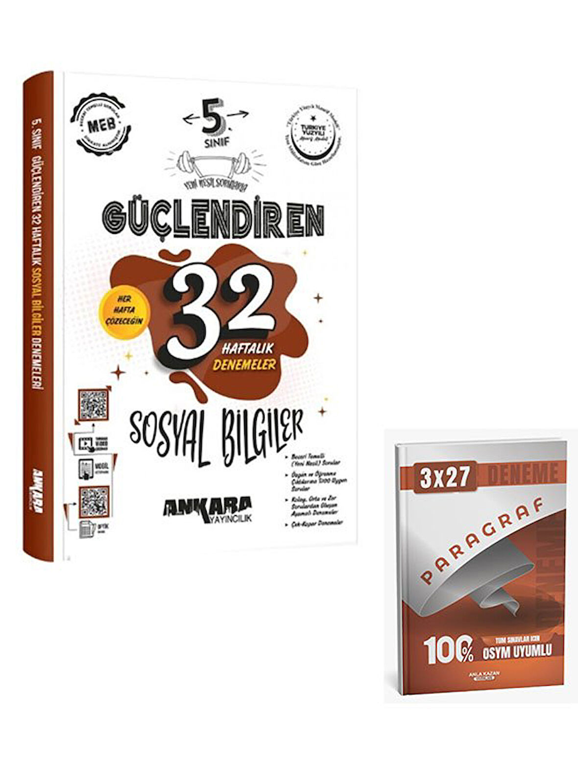 Ankara 2026 5. Sınıf Sosyal Bilgiler Güçlendiren 32 Haftalık Denemeleri+Anla Kazan Paragraf